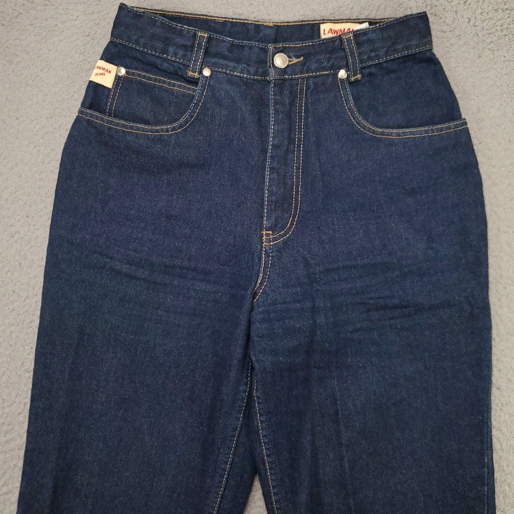 Vintage VINTAGE Lawman Jeans Womens Juniors 7 High Waisted Mom Denim Blue 90s Western Classic Size 28" / US 6 / IT 42 - 2 Thumbnail