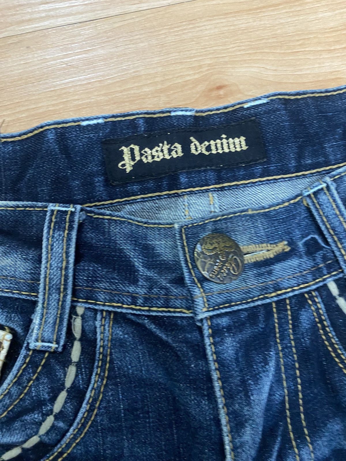 GOSTAR DE FUGA × If Six Was Nine × Seditionaries Japanase punk pasta denim straigh cut acid wash LGB style Size US 31 - 6 Thumbnail