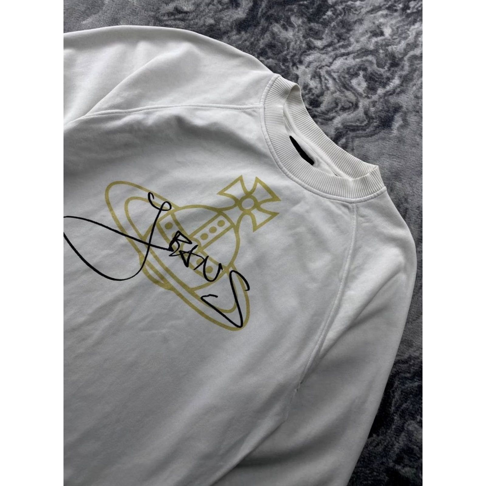 Vivienne Westwood Vivienne Westwood Sweatshirt Men XL White Big Logo Anglomania Designer Pullover Size US XL / EU 56 / 4 - 3 Thumbnail