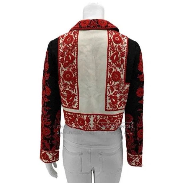 Valentino Valentino Red Lace Embroidery Jacket. Size US S / EU 44-46 / 1 - 2 Thumbnail