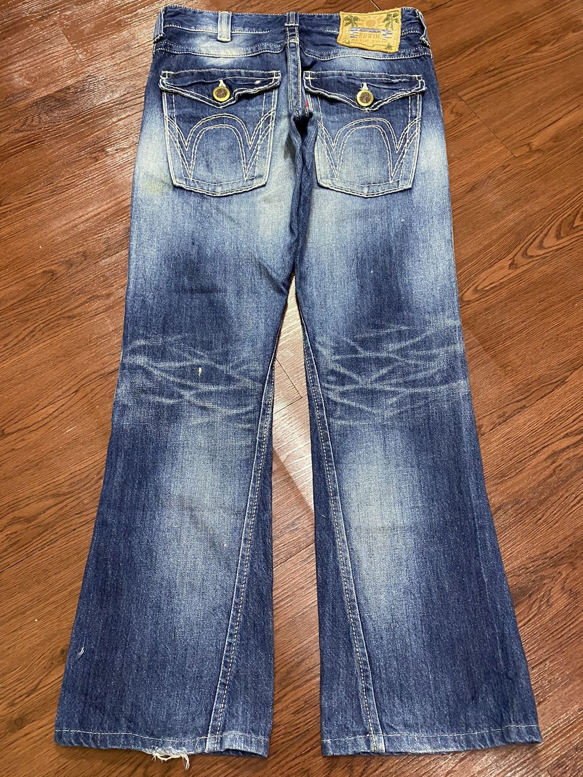 Edwin Vintage Edwin Blue Trip Whisker Flare Jeans Size US 33 - 2 Thumbnail