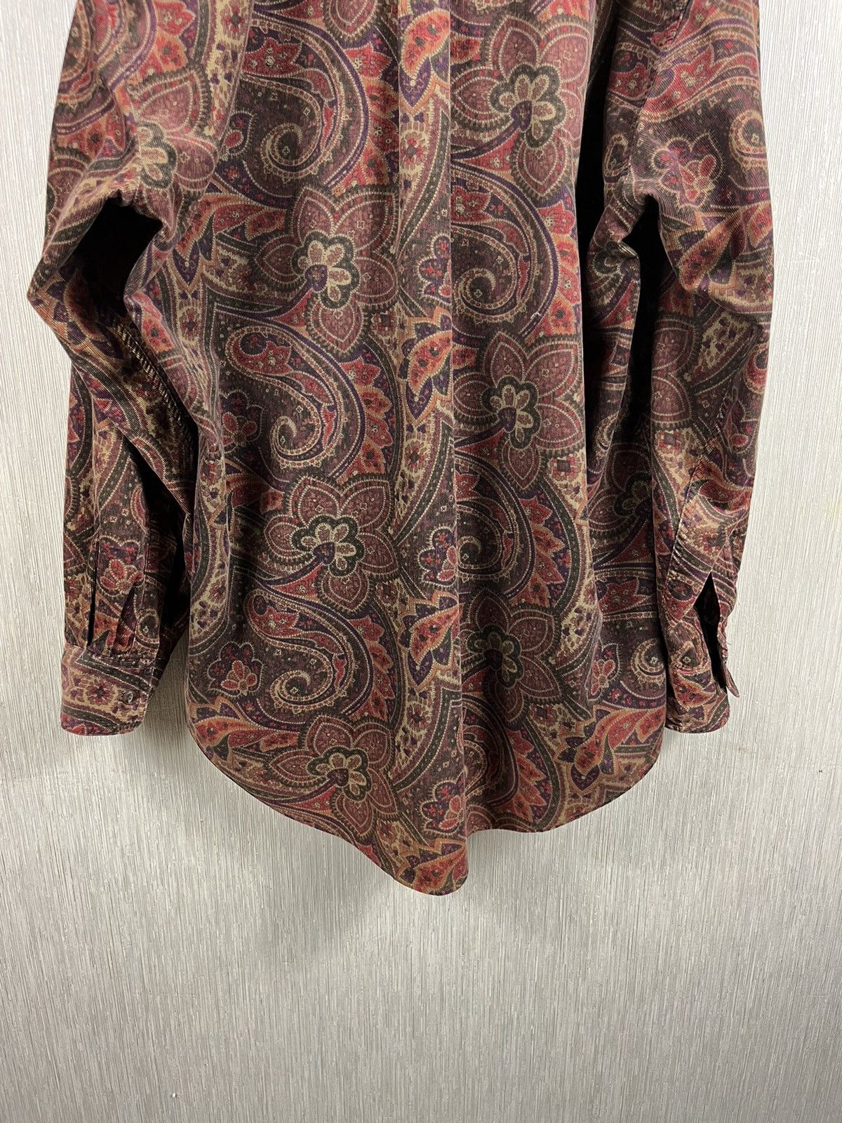 Chaps Ralph Lauren × Ralph Lauren × Vintage Chaps Ralph Lauren corduroy velvet fullprint floral shirt Size US L / EU 52-54 / 3 - 21 Thumbnail