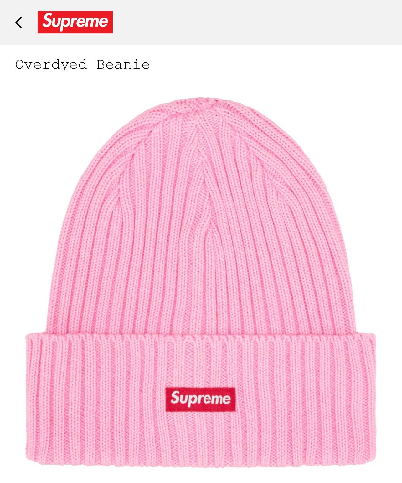 Supreme *New* Supreme Overdyed Beanie SS25 Pink Size ONE SIZE - 1 Preview