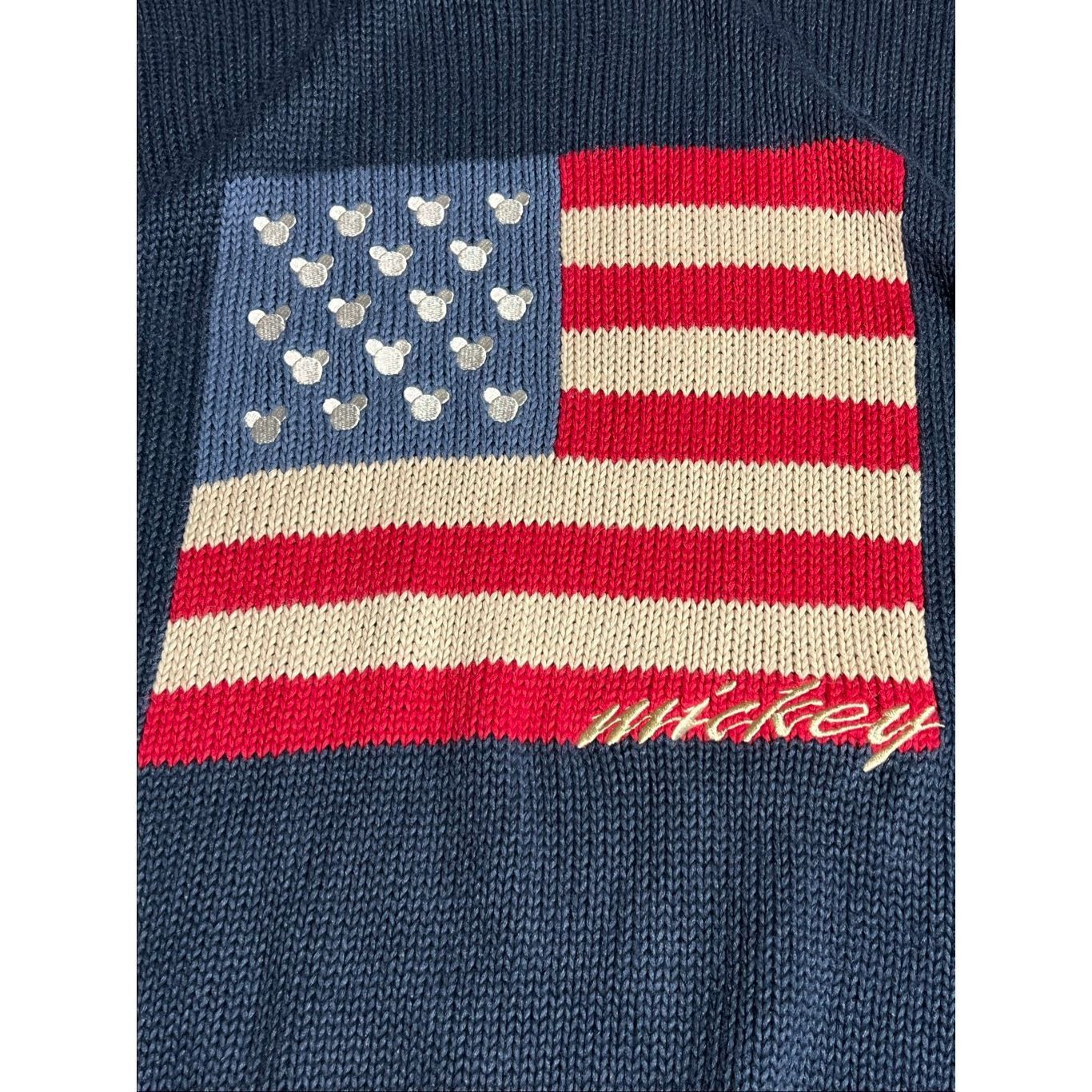 Disney Vintage Disney Mickey USA America Flag Knit Sweater Size US XXL / EU 58 / 5 - 2 Thumbnail