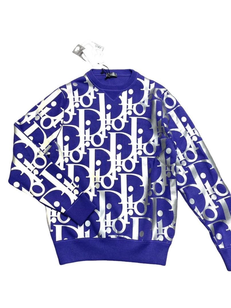 Dior ネイビー　ブラック　オブリークニットXL Dior Dior Oblique Knit Sweater XL | Grailed