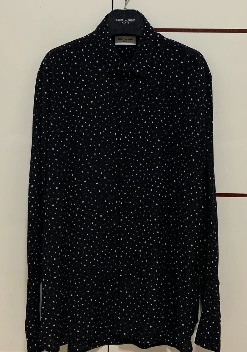 Saint Laurent Paris Saint Laurent Paris 19fw mulberry silk ink-splashing baby's Size US XS / EU 42 / 0 - 1 Thumbnail