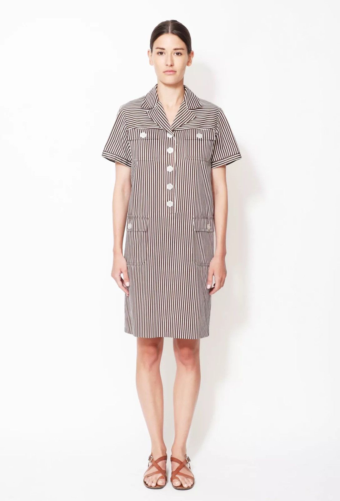 Saint Laurent Paris × Yves Saint Laurent YSL vintage variation striped day dress with belt Size S / US 4 / IT 40 - 1 Thumbnail