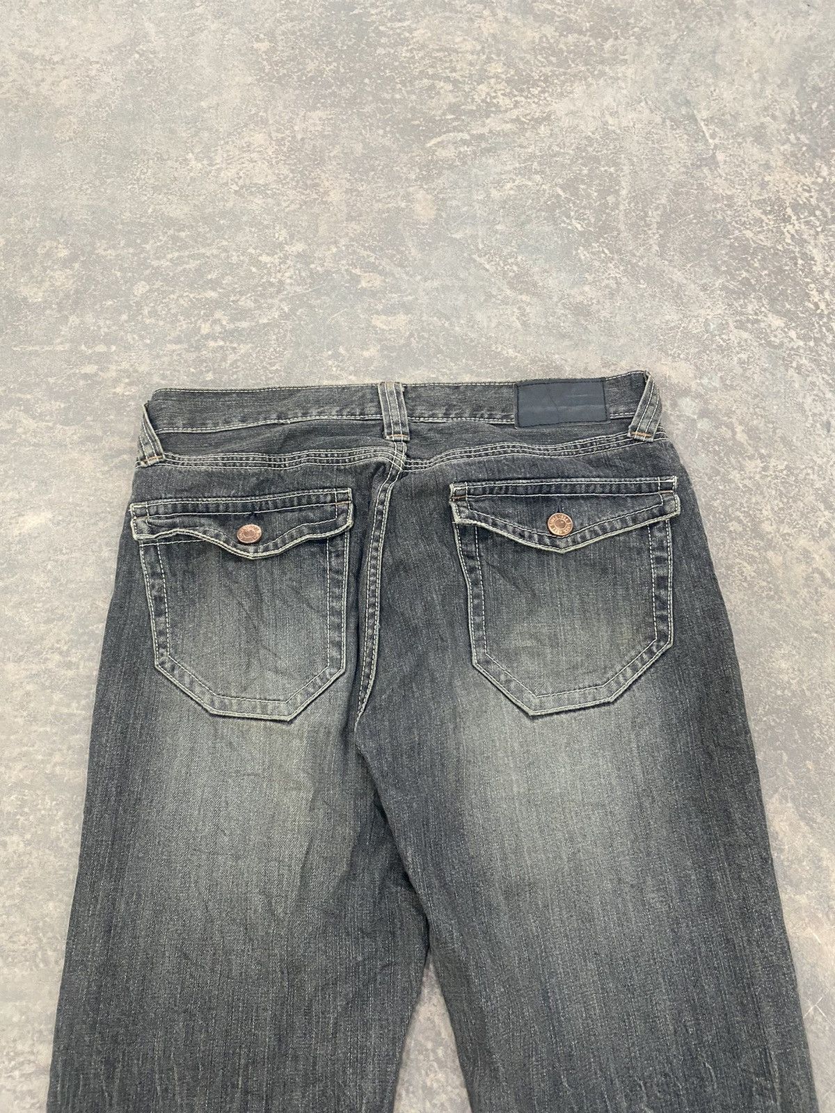 Le Grande Bleu (L.G.B.) UNIQLO JAPAN FLARE JEANS WASH BLACK LGB BOOTCUT 90s PANTS Size US 32 / EU 48 - 12 Thumbnail