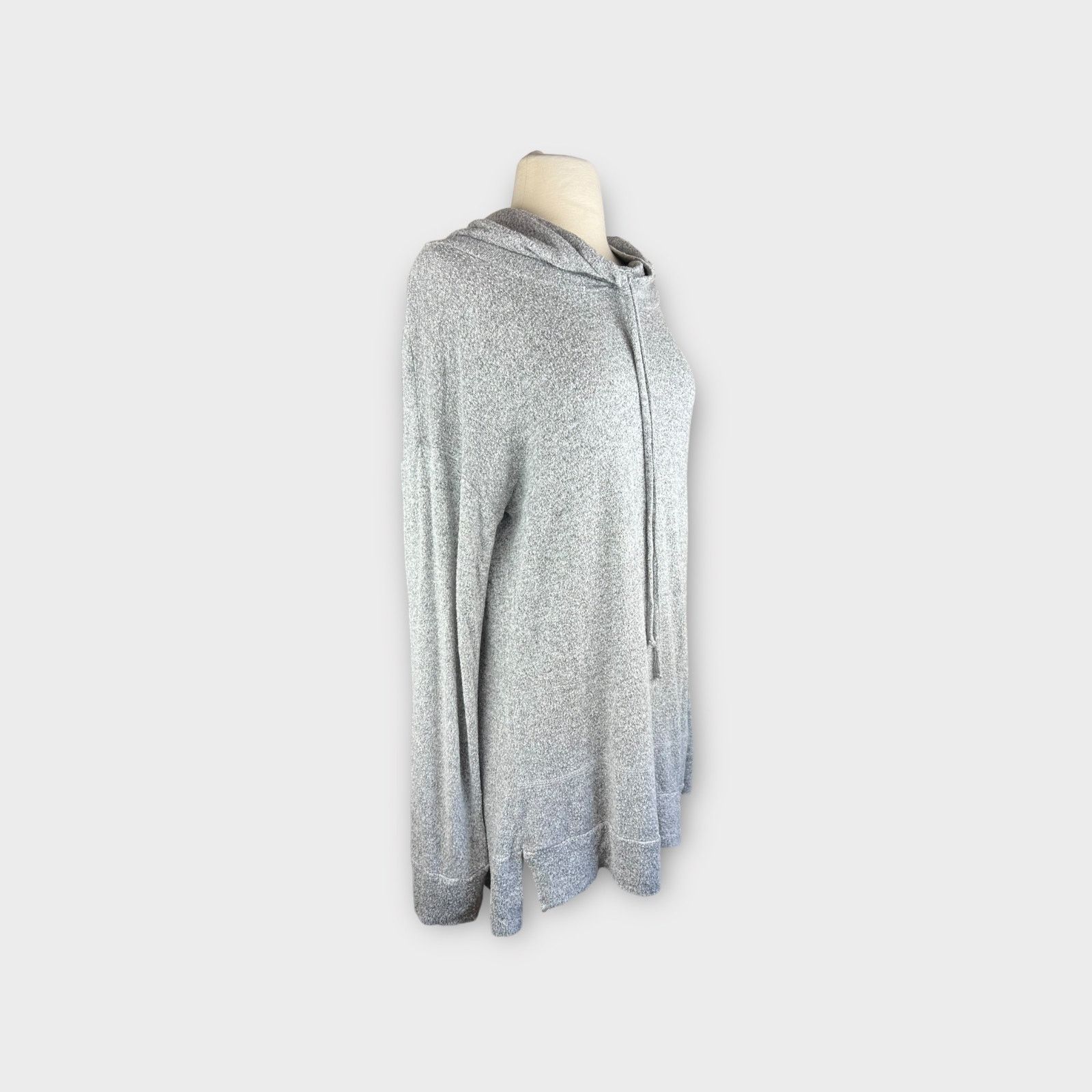 Vintage Onque Casual Drawstring Cowl Neck Grey Sweater Size M / US 6-8 / IT 42-44 - 2 Thumbnail