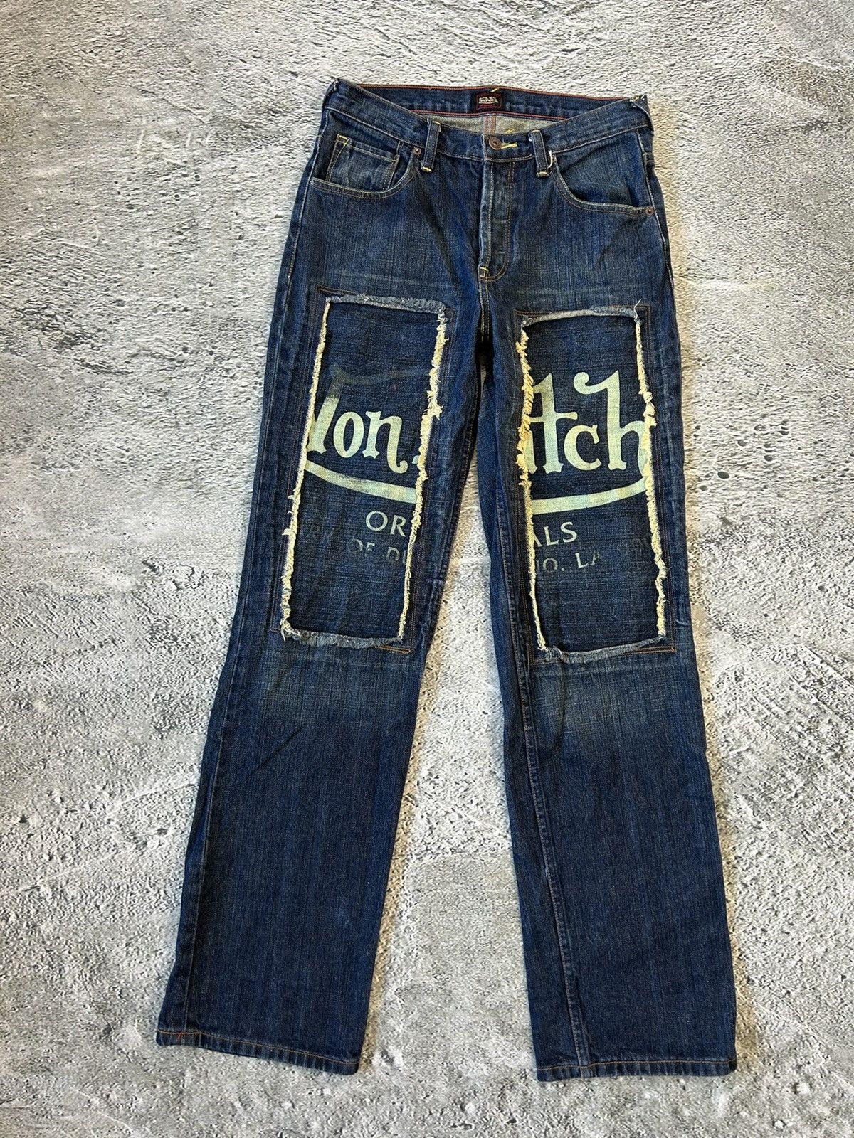 Ed Hardy Von Dutch jeans big logo Y2K denim pants Size US 30 / EU 46 - 1 Thumbnail
