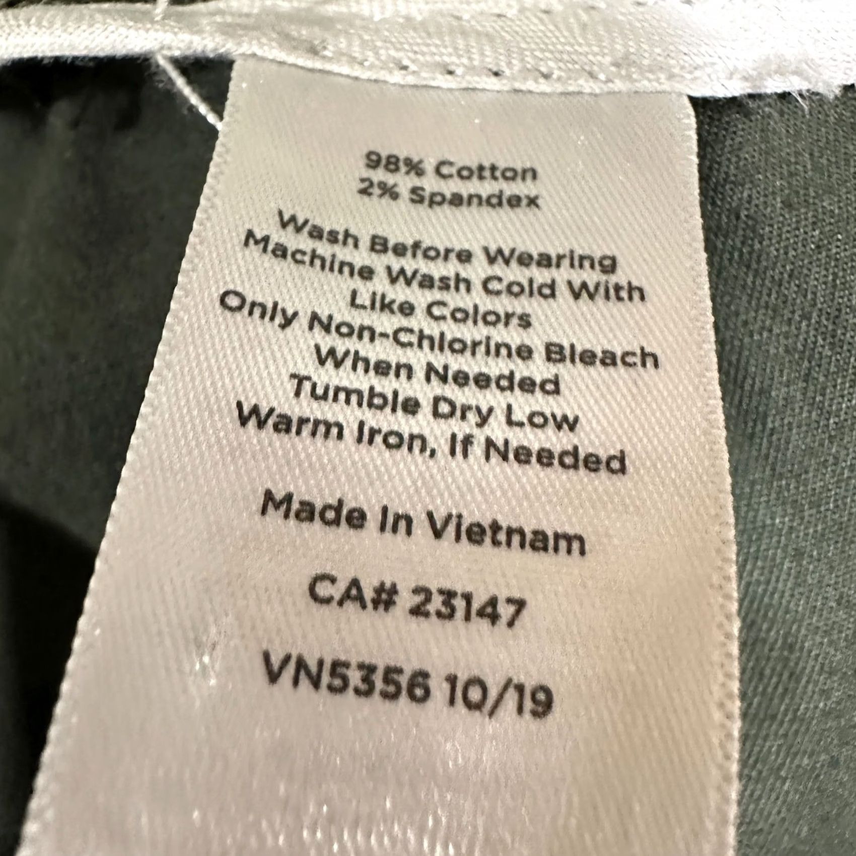 Talbots Talbots Pants Womens 12P High Waist Patch Pocket Crop Green Cotton Stretch Size 34" / US 12 / IT 48 - 5 Thumbnail