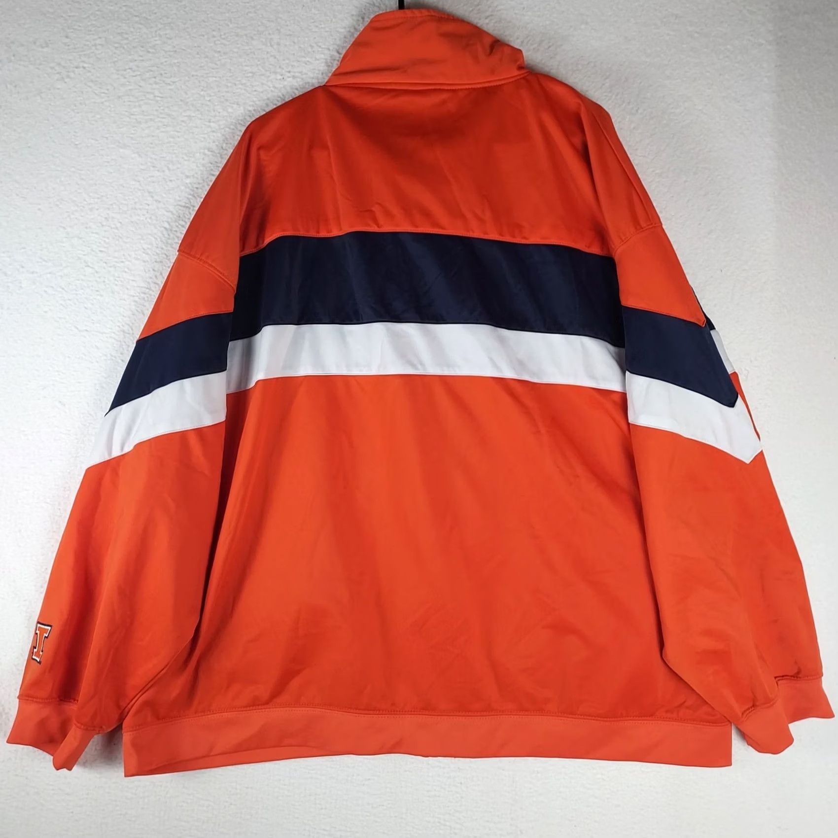 Vintage Red Oak Illinois Fighting Illini Jacket 3XL Orange Full Zip Polyester Men Regular Mid-Length Size US XXL / EU 58 / 5 - 2 Thumbnail