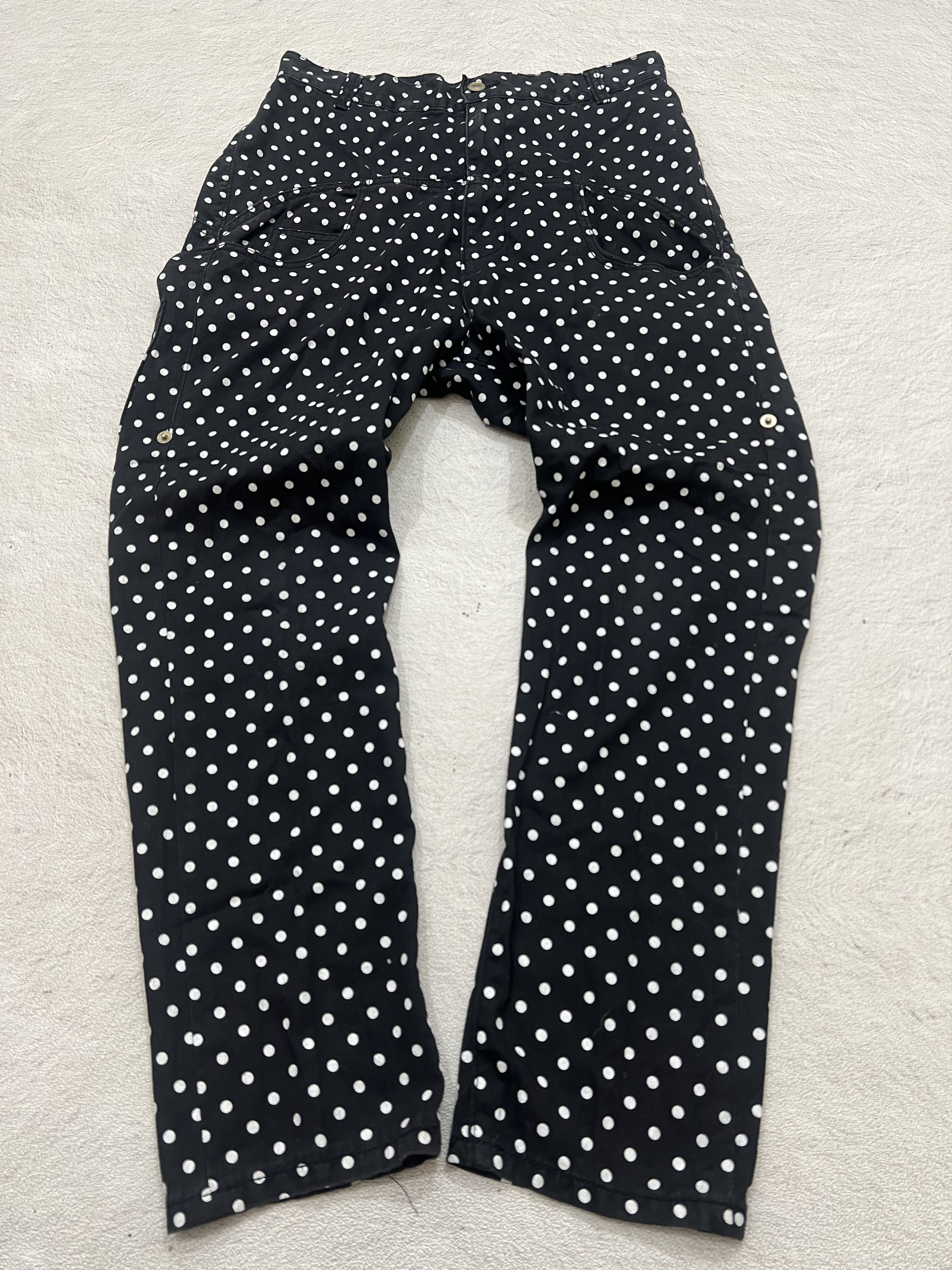 mercibeaucoup 2000s Issey Miyake Polka Designer Pants y2k Lgb Ifsix Size US 27 - 1 Thumbnail