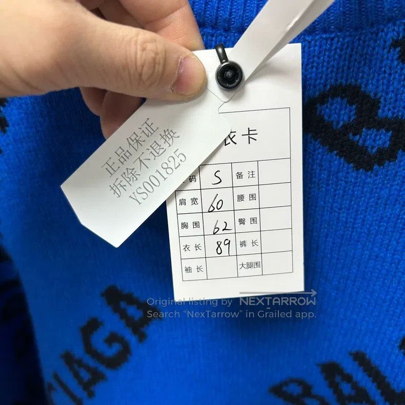 Balenciaga Balenciaga Klein Blue Barrage Full Print Oblique Letter Lo Size US S / EU 44-46 / 1 - 5 Thumbnail