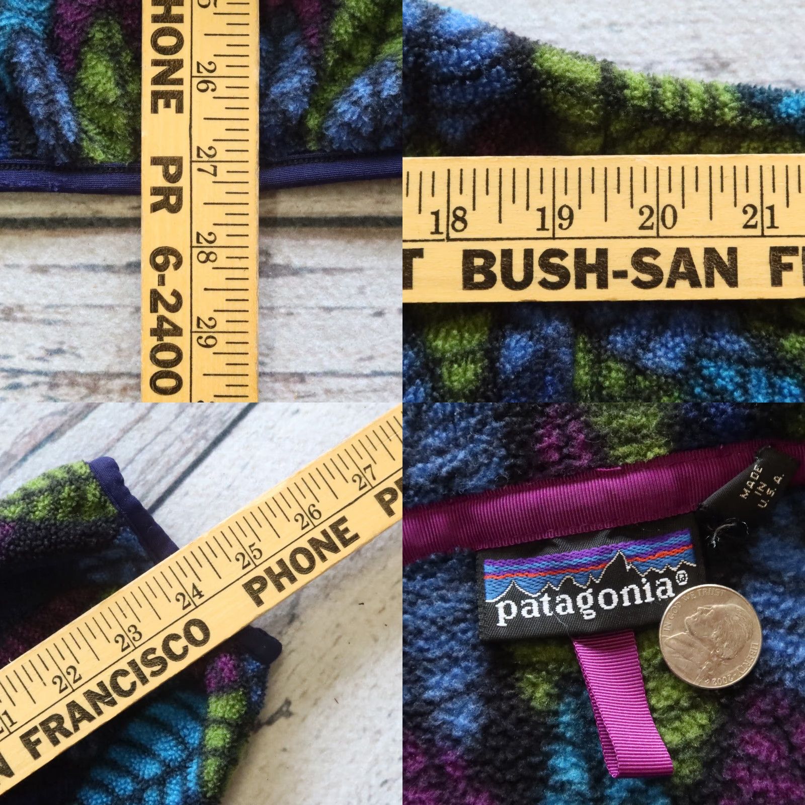 Patagonia Vintage Patagonia Snap-T Fleece Leaf Pattern Pullover XS XL Blue USA 10204 Mens Size US XL / EU 56 / 4 - 8 Thumbnail