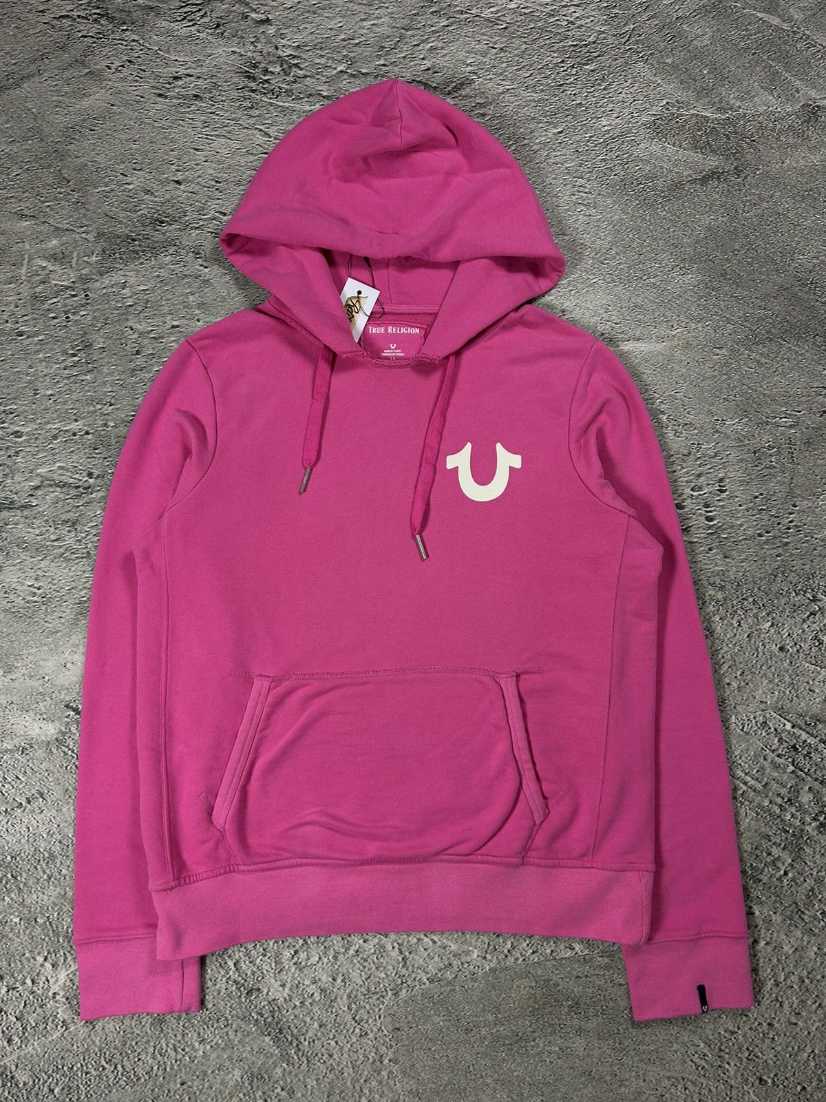 True Religion True Religion hoodie pink big logo white horseshoe vintage Size US L / EU 52-54 / 3 - 1 Thumbnail