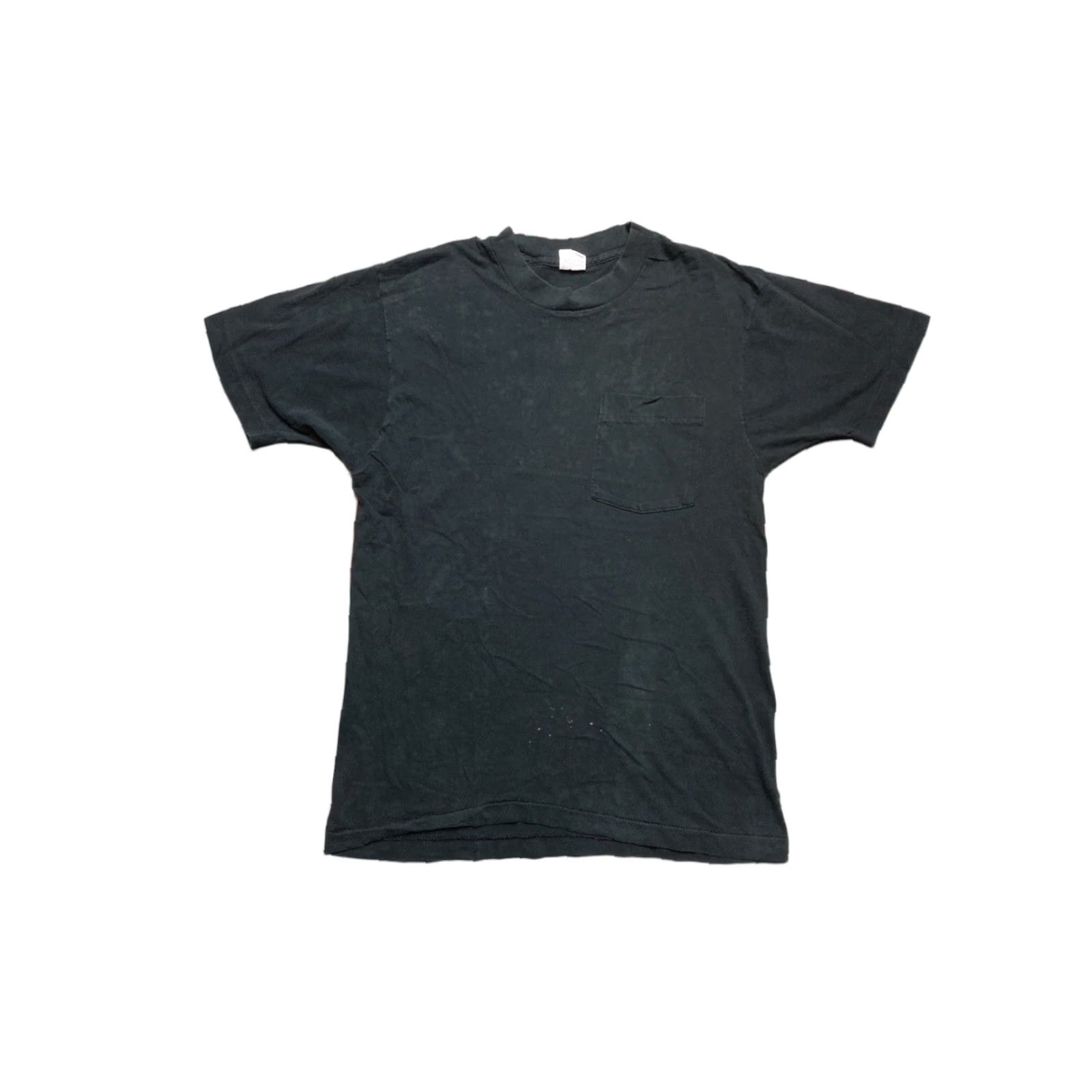 Fruit Of The Loom VINTAGE 80s Fruit of the Loom T-Shirt Pocket Black Cotton Men M Size US M / EU 48-50 / 2 - 1 Thumbnail