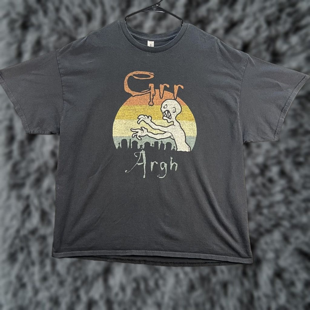 Gildan Gildan Shirt Mens 2XL Black Grr Argh Halloween Graphic Tee Cotton Pride Shirt Funny Zombie Crew Neck Short Sleeve Graphic Print Mens Size US XXL / EU 58 / 5 - 1 Thumbnail
