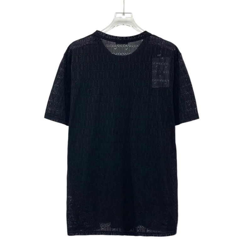 Dior Dior Black logo full-printed hollow round-neck short-sleev Size US L / EU 52-54 / 3 - 2 Thumbnail