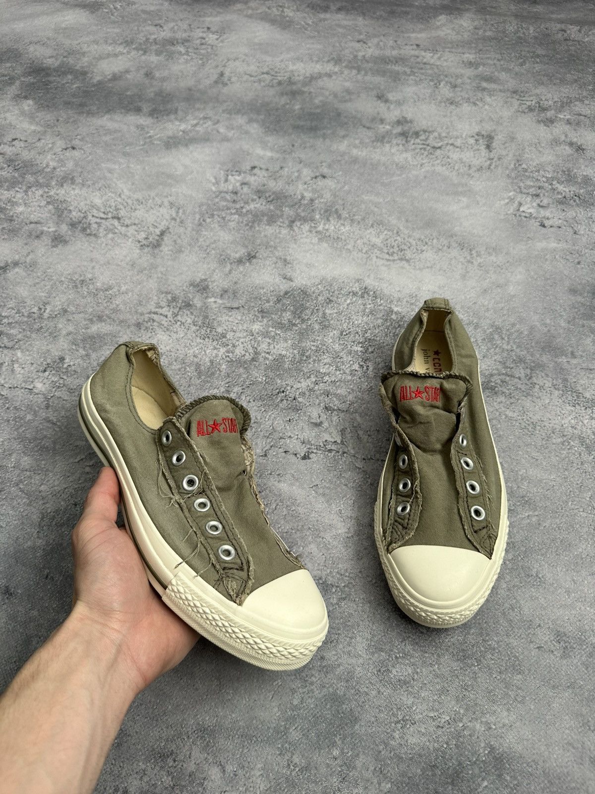 Converse × John Varvatos 🚨Rare Converse John Varvatos Low Top Sneakers Green Shoes Size US 7 / EU 40 - 2 Thumbnail