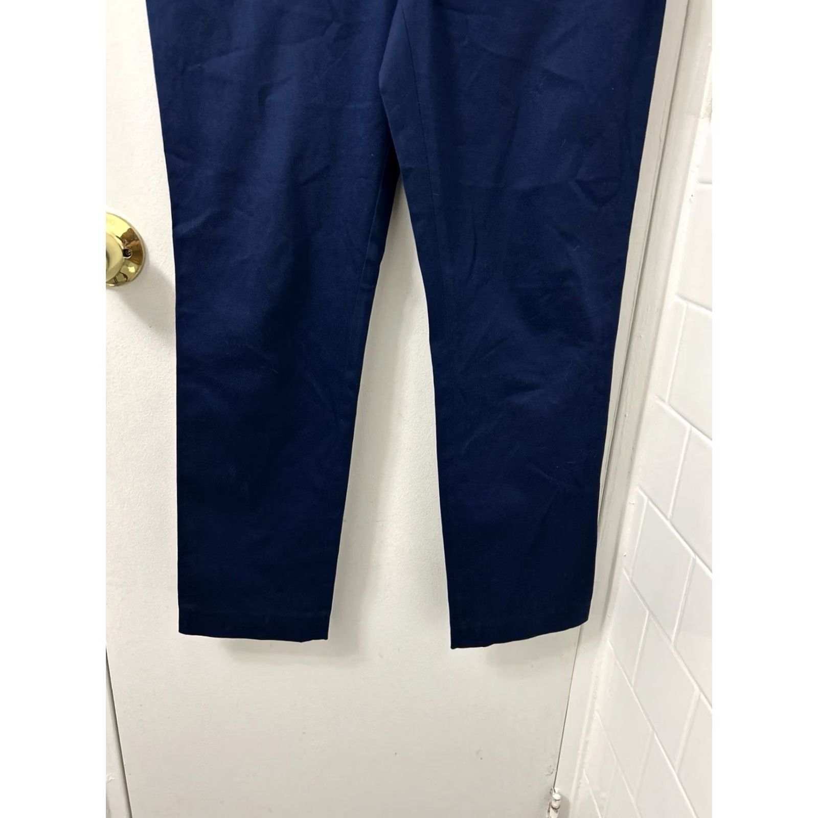 Ralph Lauren Lauren Ralph Lauren Pants Womens 6 Blue Cotton Spandex Twill Pockets Zipper Logo Straight Chino Casual Workwear Mens? Size 28" / US 6 / IT 42 - 3 Thumbnail