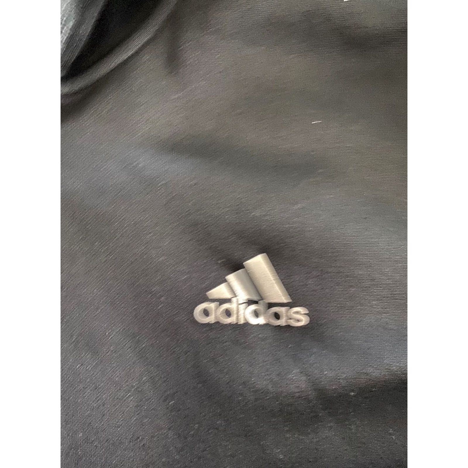 Adidas Adidas Sweater Hoody Black Gray Poly Zippered Small S Mens Size US S / EU 44-46 / 1 - 3 Thumbnail