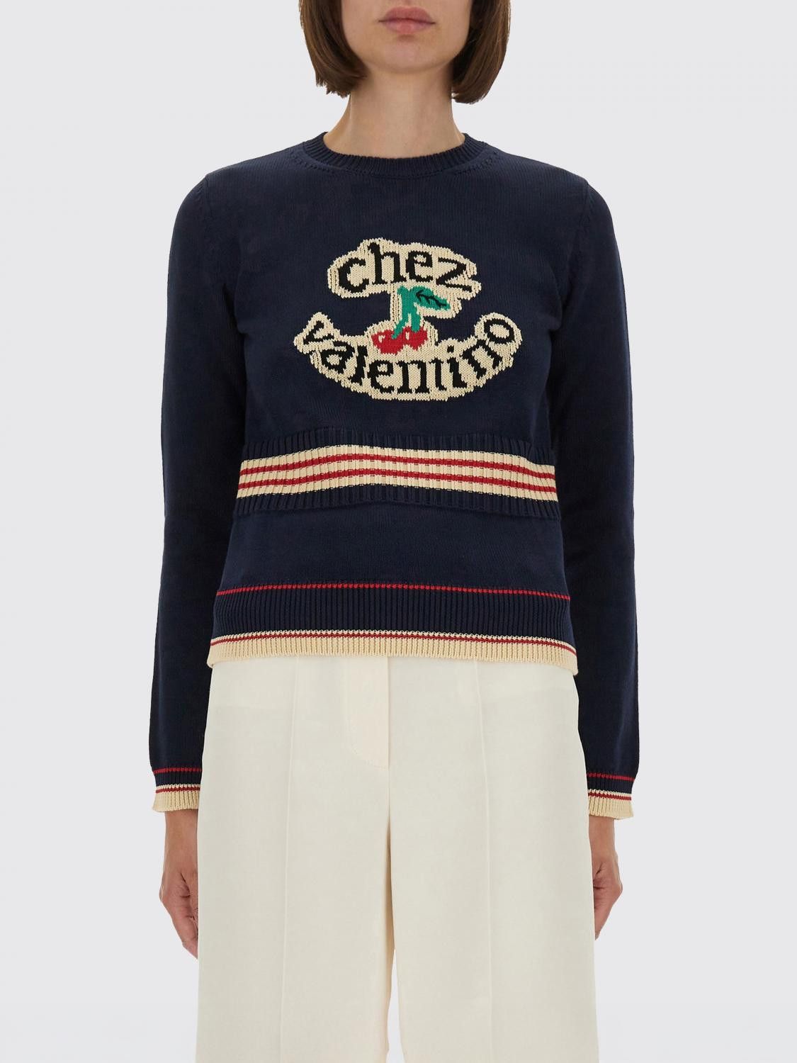 Valentino Valentino Sweater Woman Navy Size S / US 4 / IT 40 - 1 Thumbnail