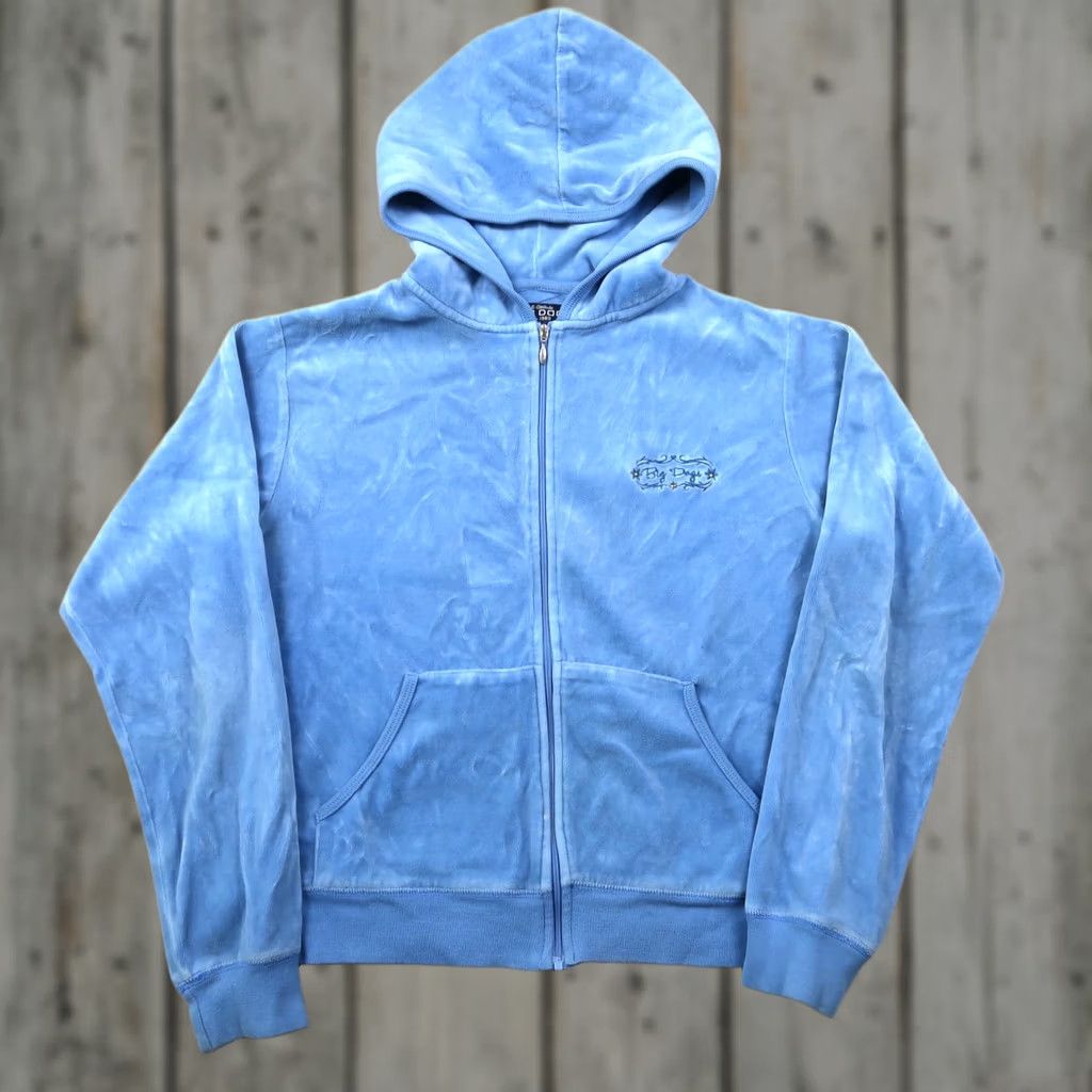 Big Dogs VINTAGE Big Dogs Hoodie Women’s S Blue Velour Zip Up Hoodie Size S / US 4 / IT 40 - 1 Thumbnail