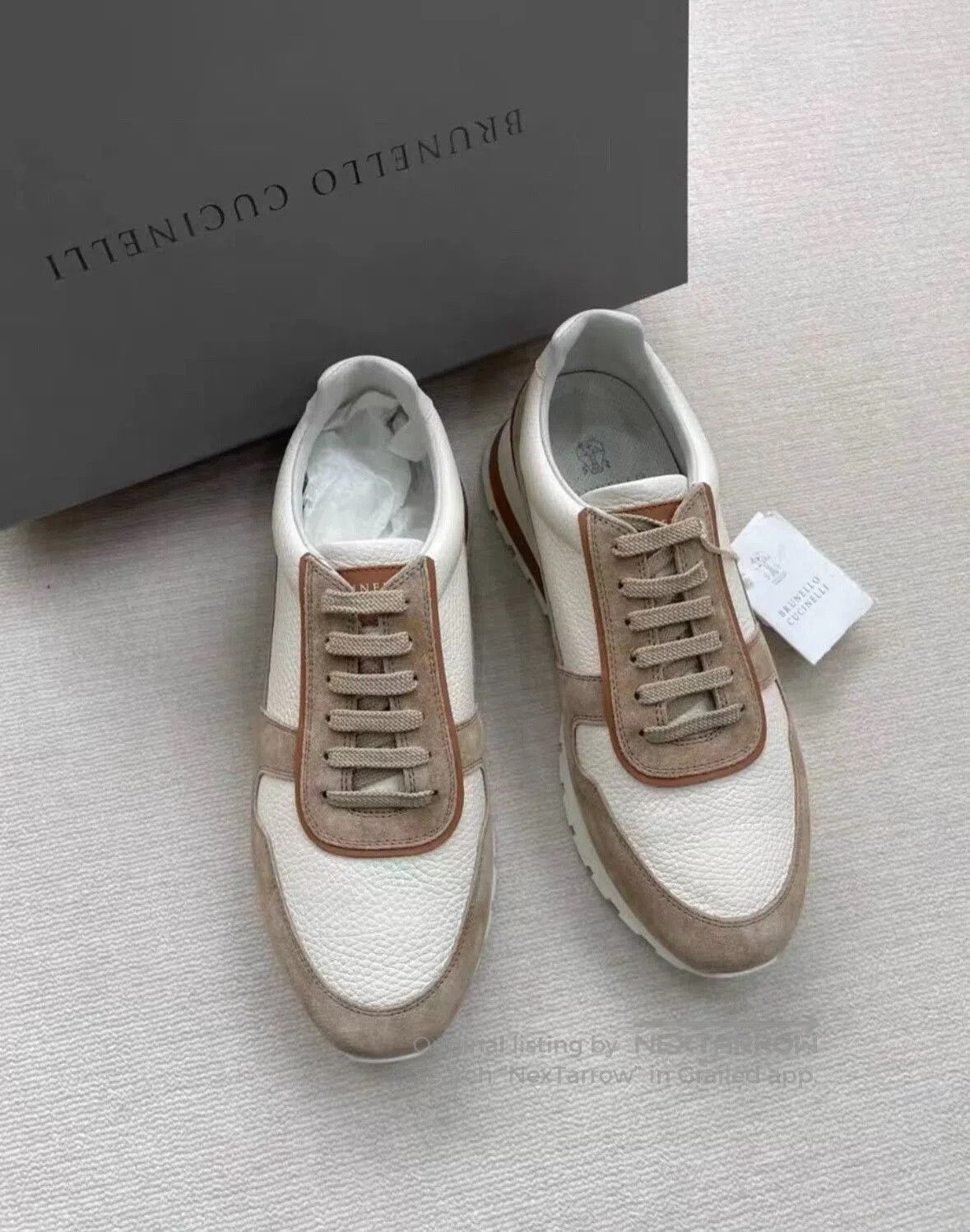 Brunello Cucinelli Brunello Cucinelli Men's Sneakers Beige Brown. Size US 6 / EU 39 - 1 Thumbnail