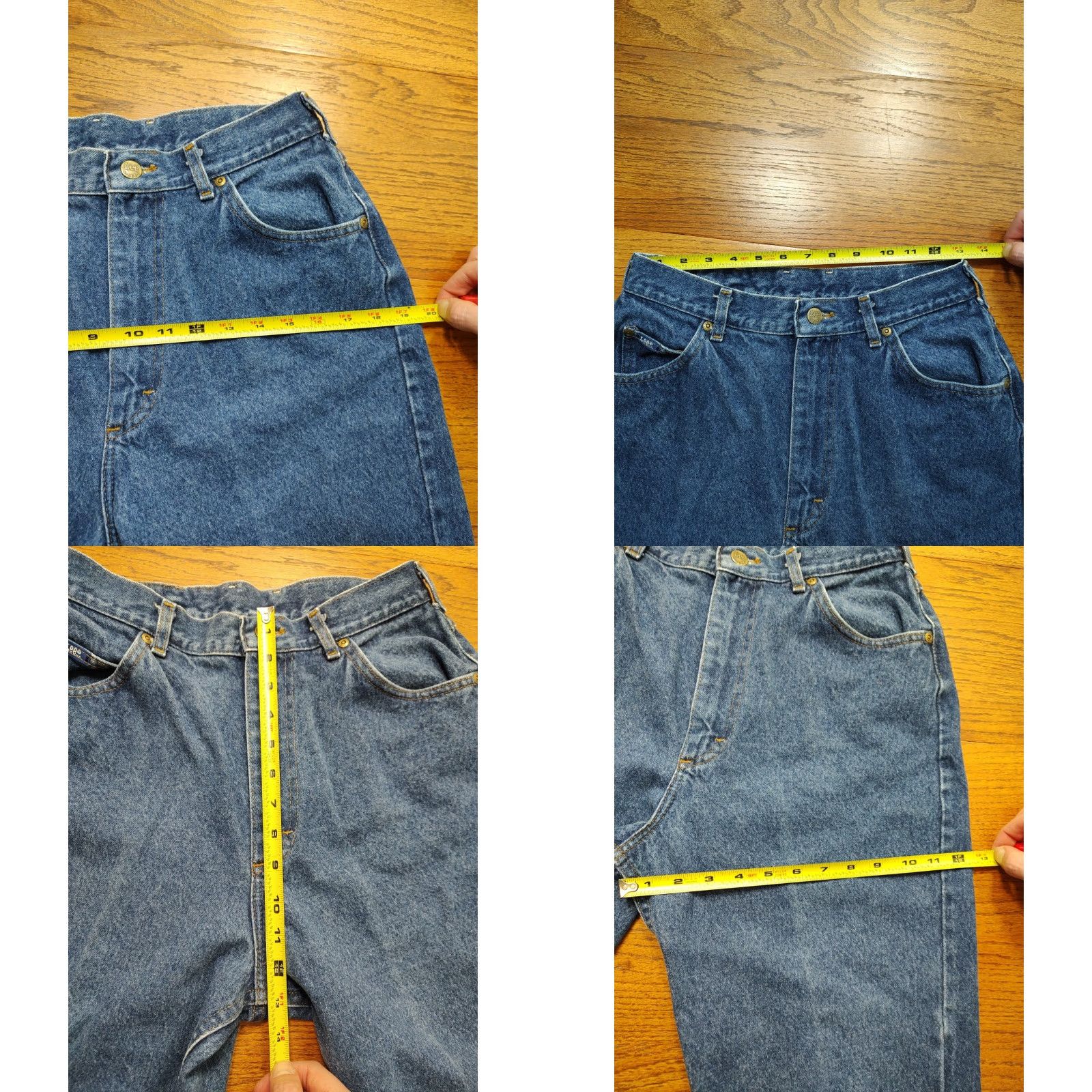 Lee VINTAGE Lee Jeans Blue Denim 26x27 High Rise Mom Tapered 80s 90s USA Womens Size 26" / US 2 / IT 38 - 8 Thumbnail