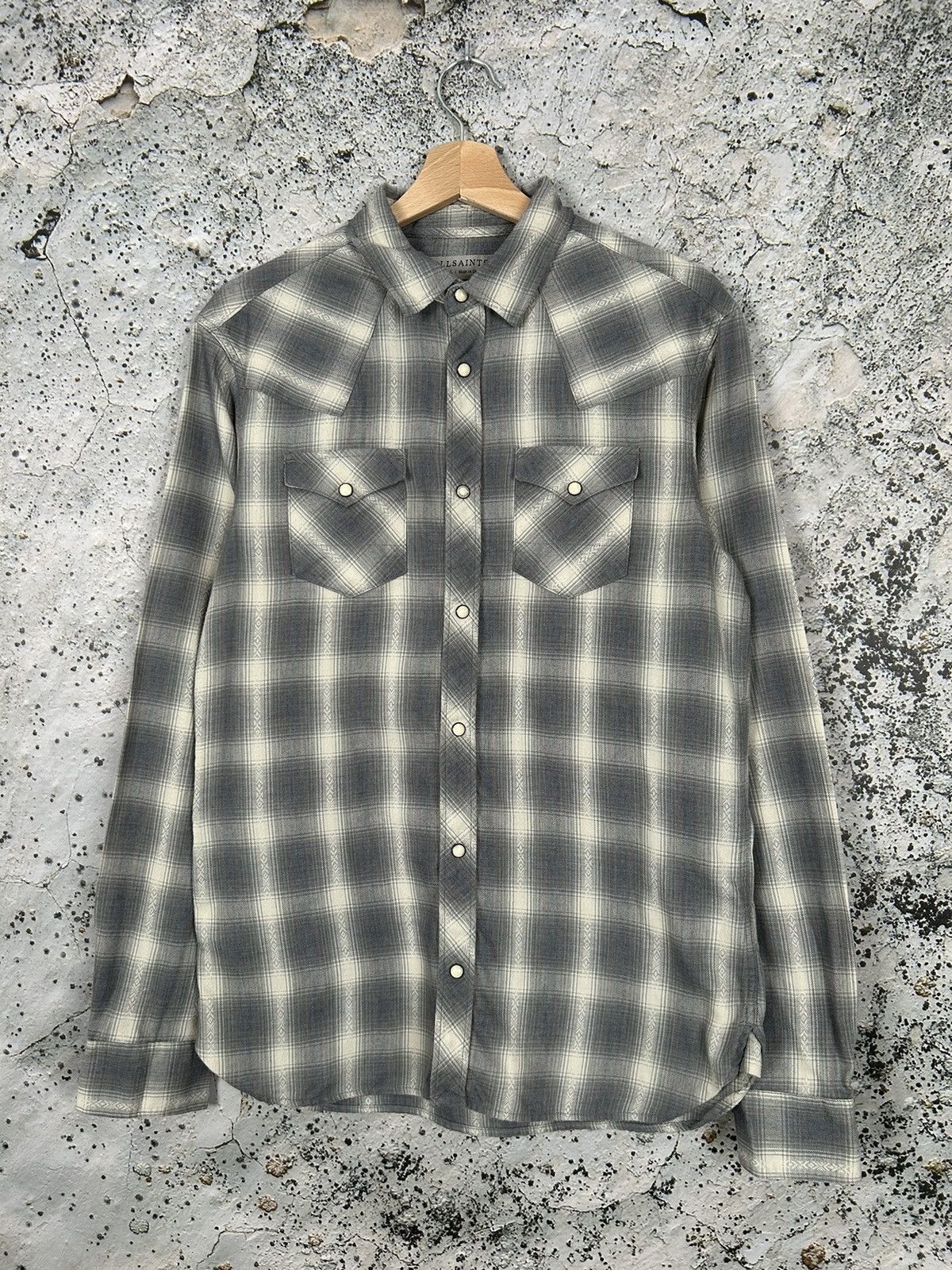 Allsaints Vintage Allsaints Checkered Shirt Button Ups Hype Japanese Size US S / EU 44-46 / 1 - 1 Thumbnail