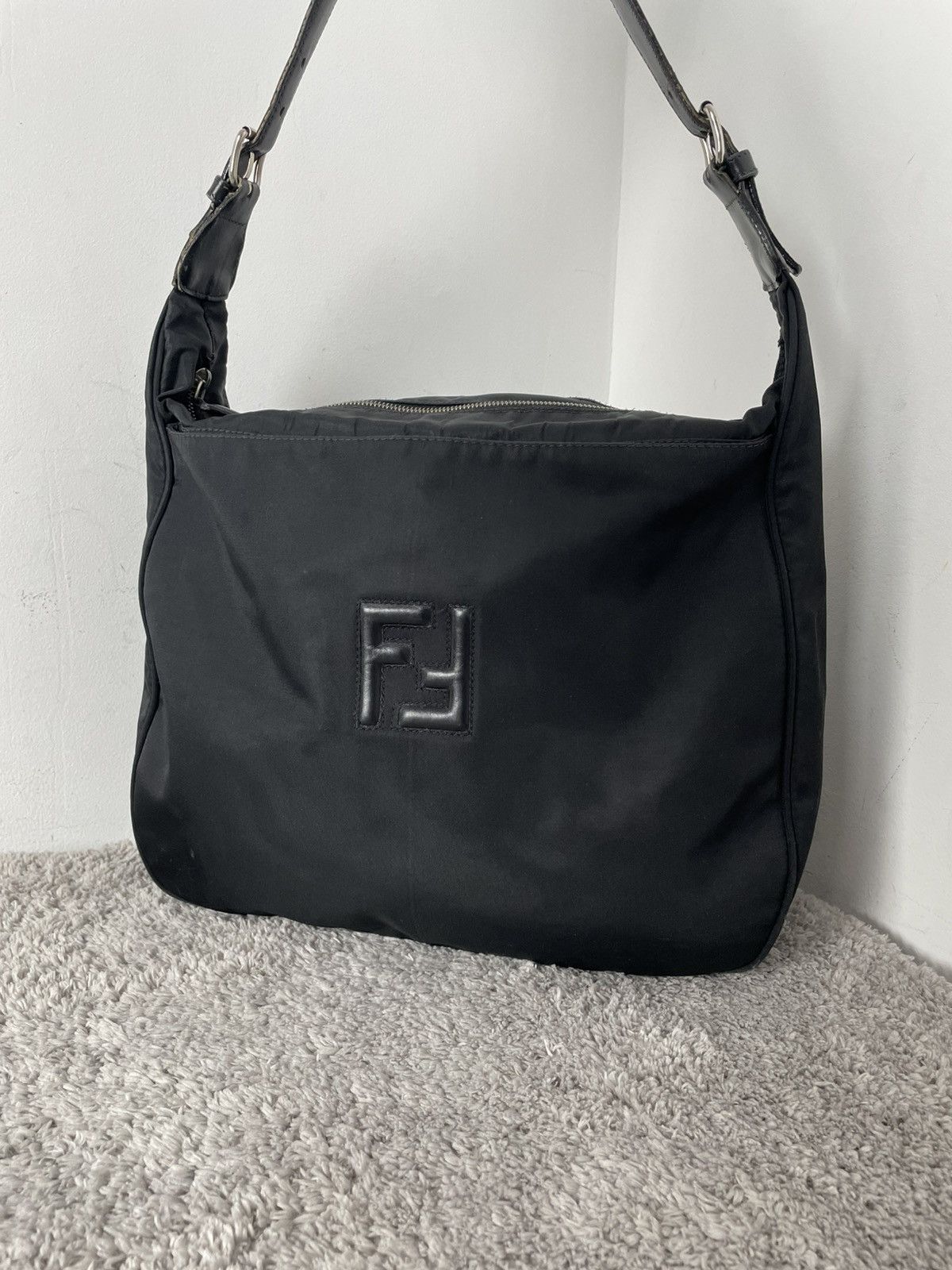 Fendi Fendi Black Nylon Shoulder Bag Size ONE SIZE - 3 Thumbnail