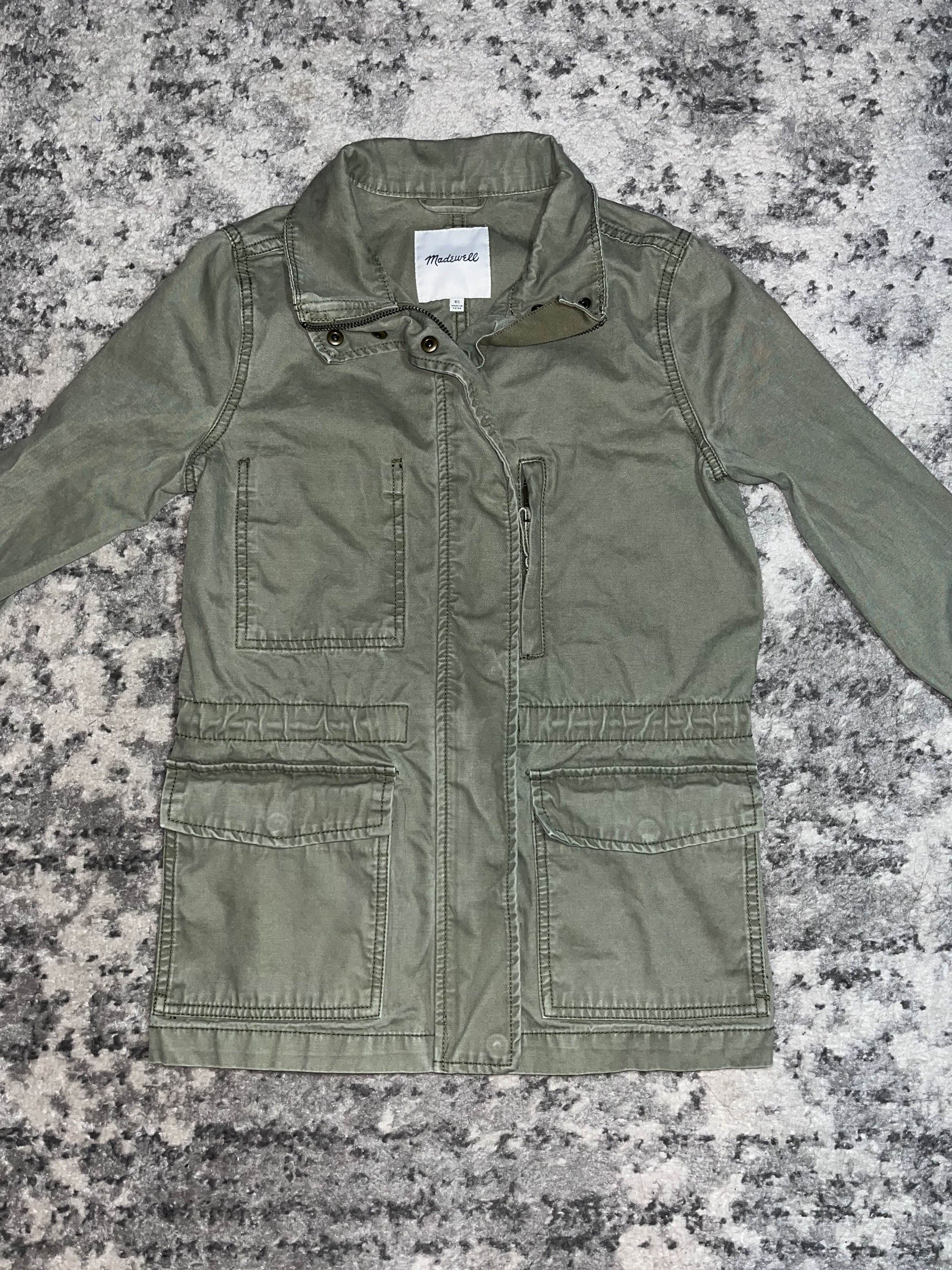 Madewell Madewell Womens Green military style jacket Size XS / US 0-2 / IT 36-38 - 2 Thumbnail