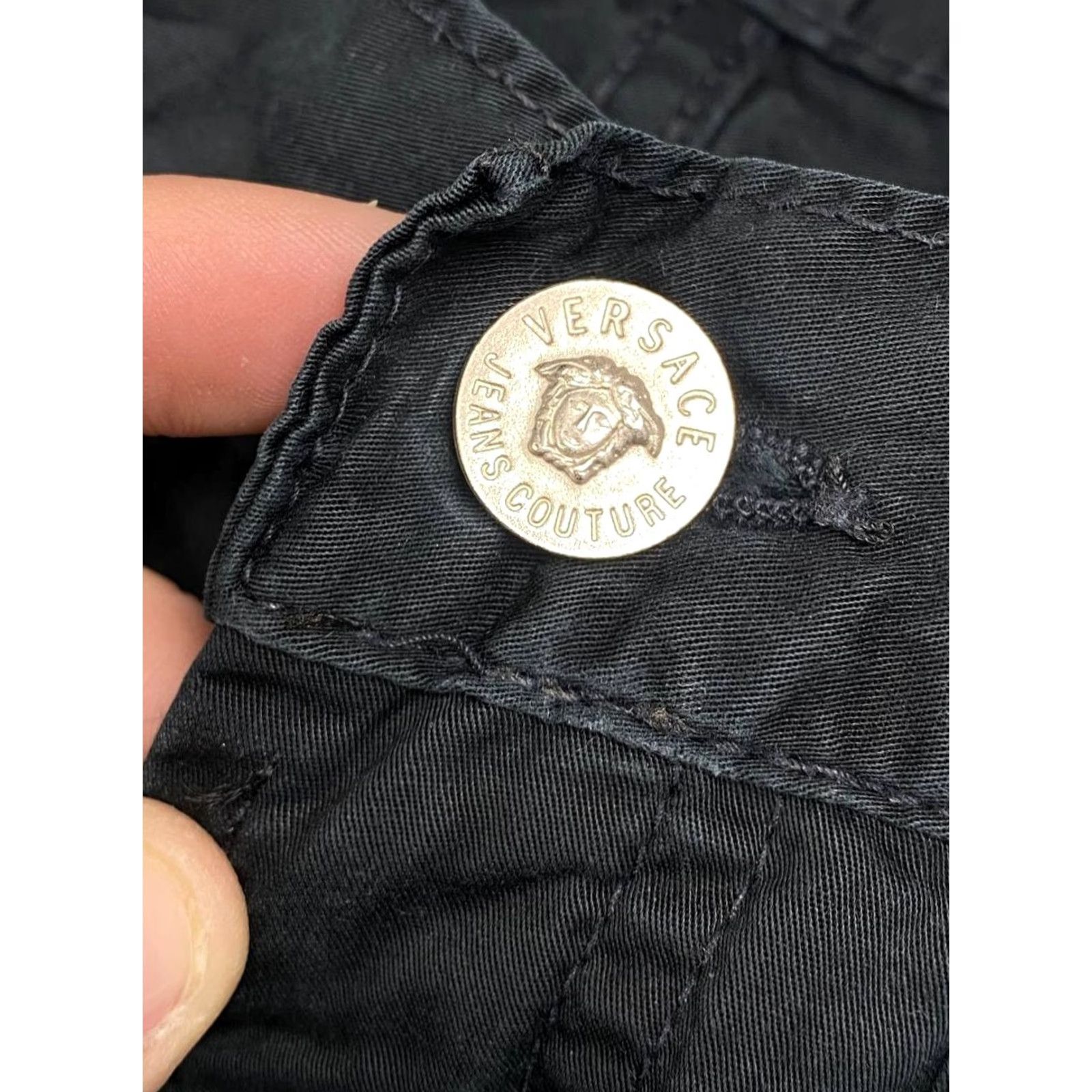 Versace VINTAGE Versace Jeans Couture Pants Men 33 Black Dress Pants Straight Leg 5-Pocket Logo Brand Unbranded Vintage Yes Size 33 Black Mens Size US 33 - 6 Thumbnail