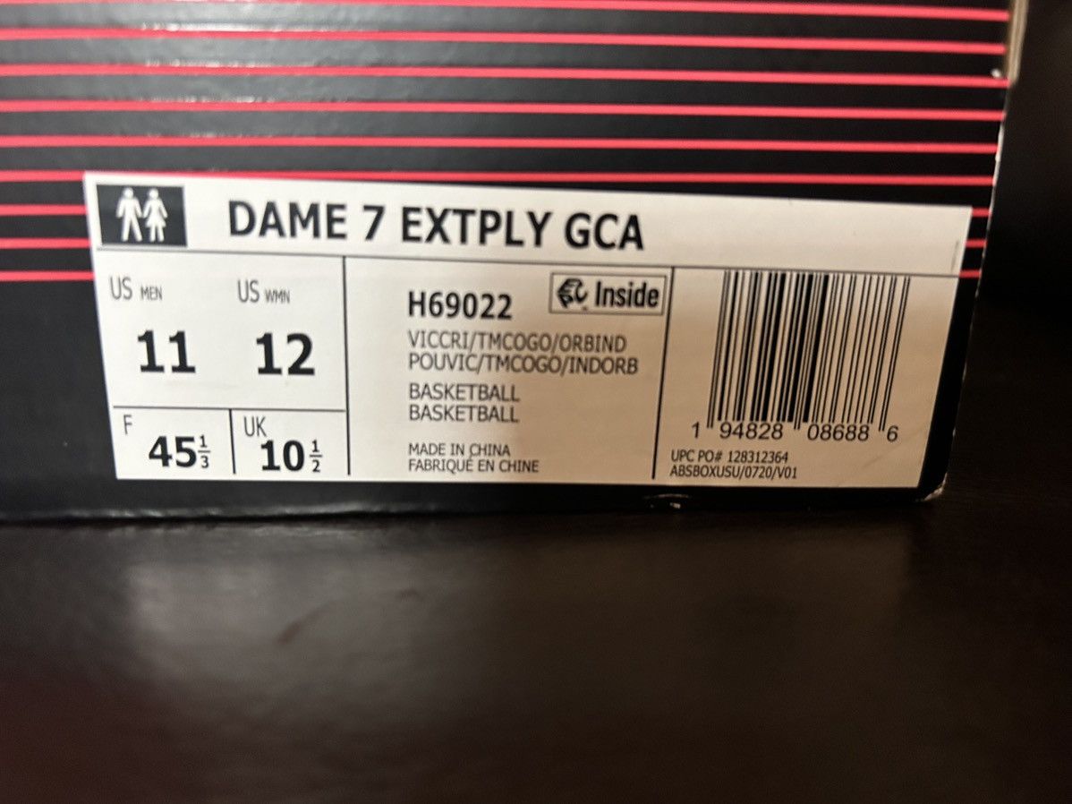 Adidas Dame 7 Extply gca Size US 11 / EU 44 - 4 Thumbnail
