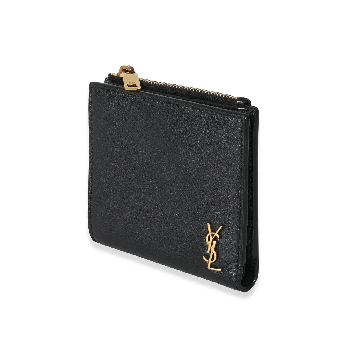 Saint Laurent Paris o1b1hav110924 Size: OS / Tiny BI-Fold ID Wallet in Black Size ONE SIZE - 2 Thumbnail