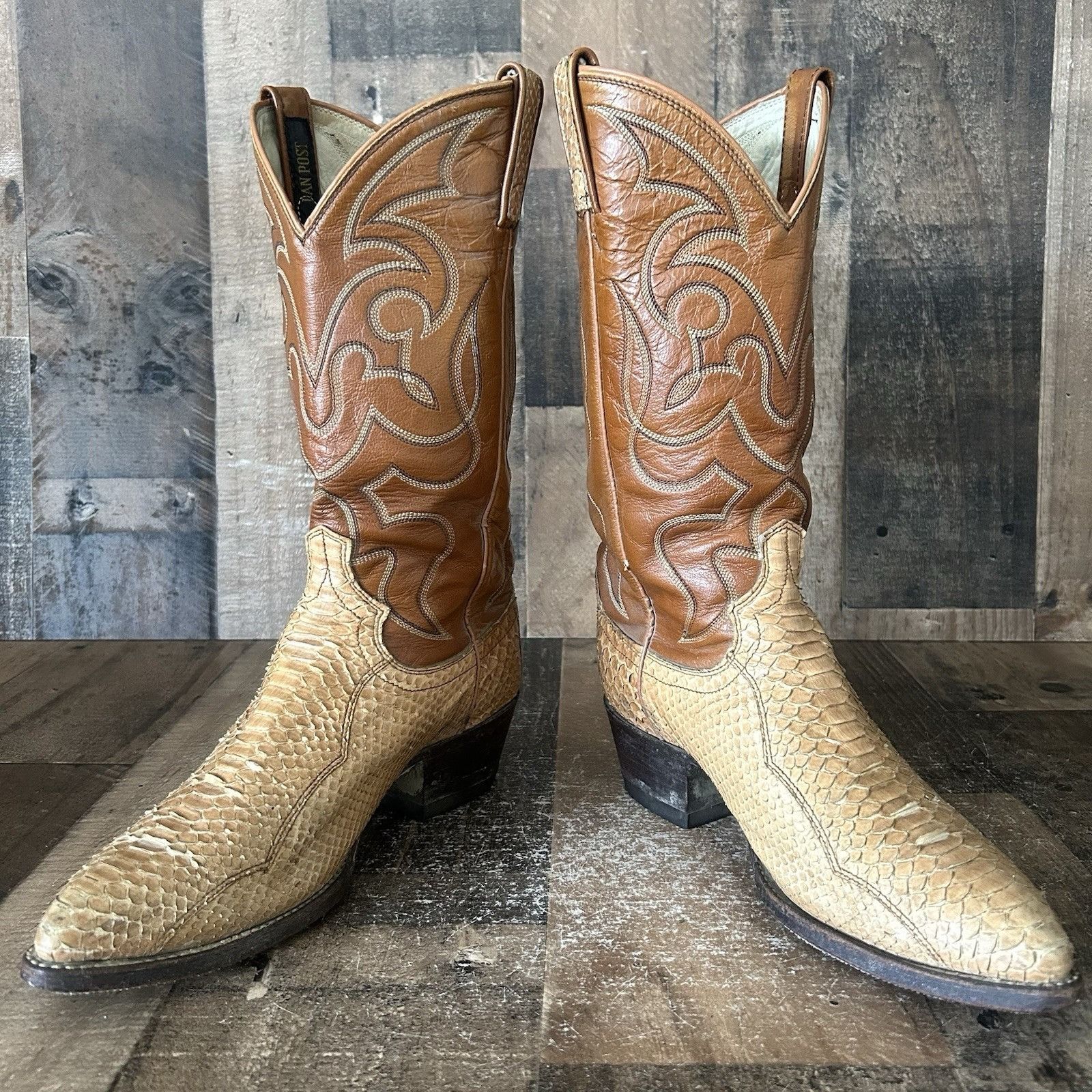 Dan Post Dan Post Vintage Snakeskin Western Cowboy Boots Mens 7.5 D Size US 7.5 / EU 40-41 - 3 Thumbnail