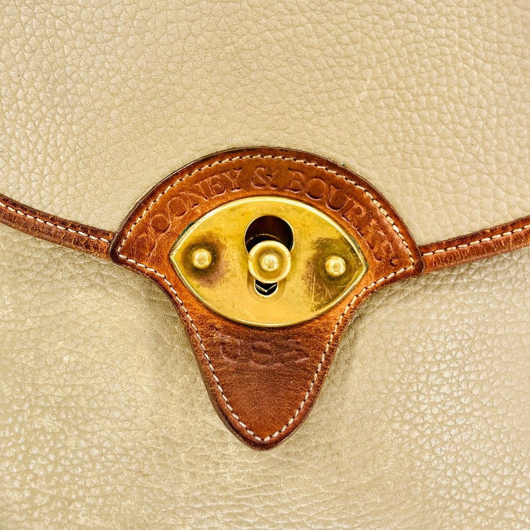 Dooney & Bourke Vintage 90s Bone Tan British All-Weather Leather Crossbody Size ONE SIZE - 3 Thumbnail