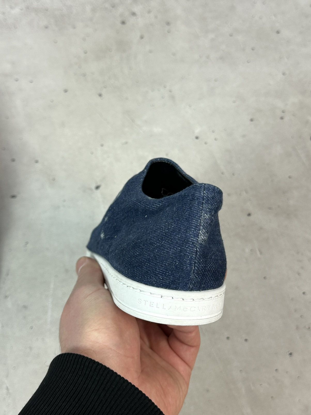 Stella McCartney Stella McCartney Blue Denim Made in Italy Slip-on Sneakers Size US 7 / IT 37 - 5 Thumbnail