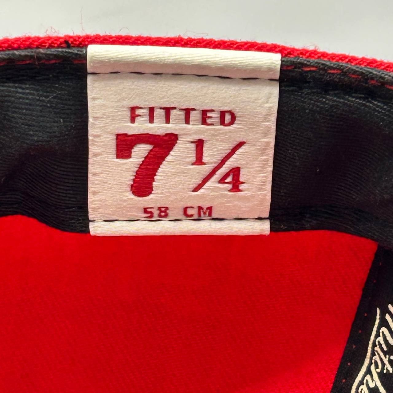 Mitchell & Ness Philadelphia 76ers Hat Men 7 1/4 Red NBA Fitted Cap Wool New Size ONE SIZE - 6 Thumbnail
