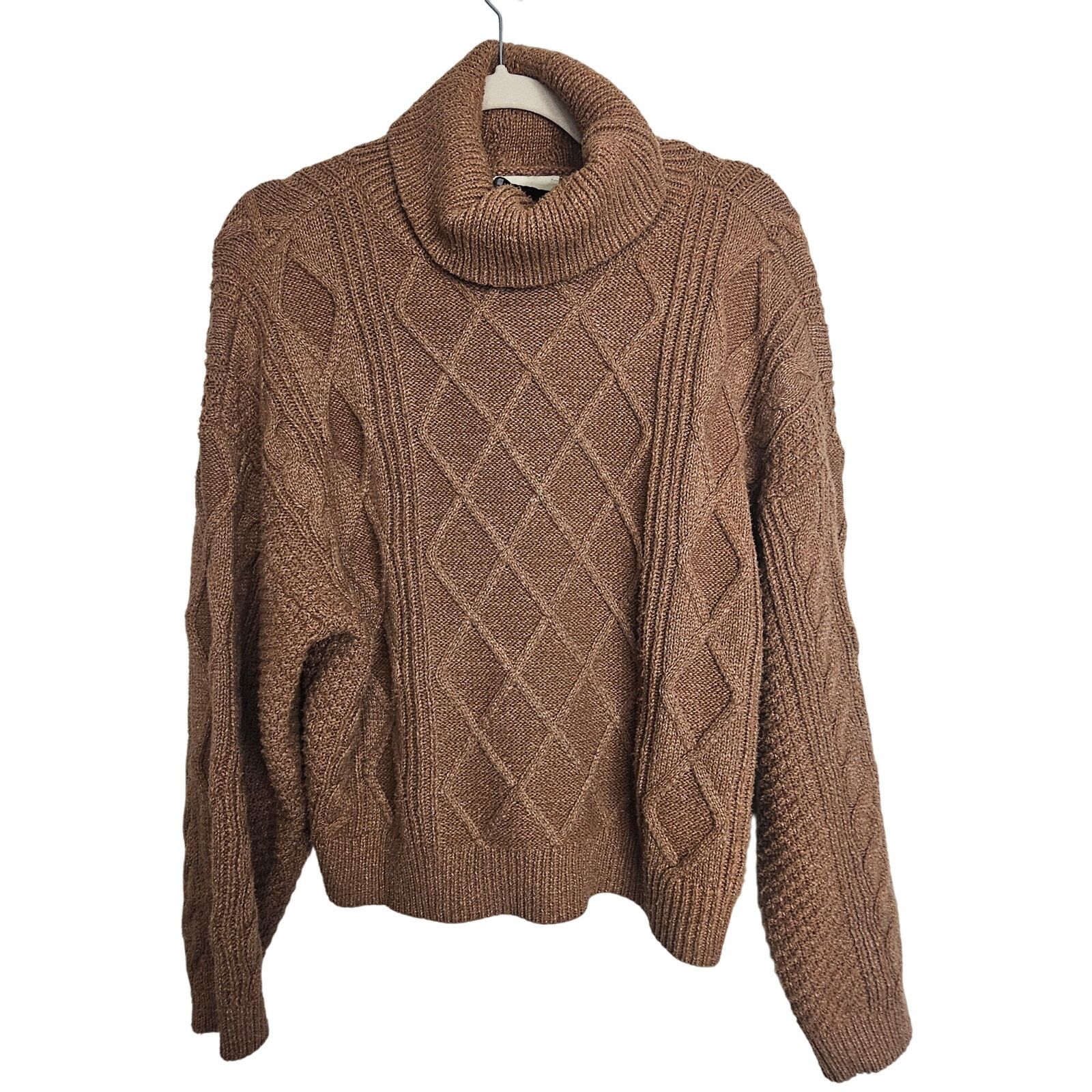 Elie Tahari Elie Tahari Womens Cable Knit Fisherman Turtleneck Sweater M Size M / US 6-8 / IT 42-44 - 1 Thumbnail
