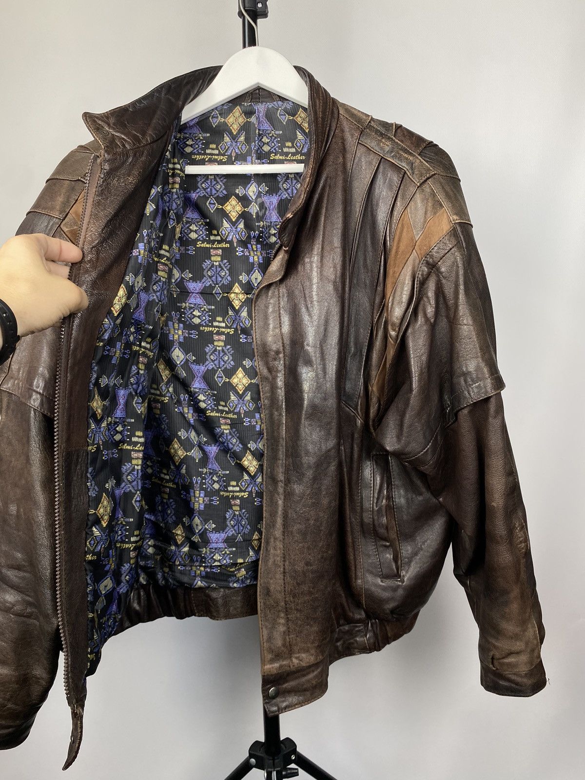 Vintage Vintage 90s Leather Biker Jacket Style Maison Margiela Size US M / EU 48-50 / 2 - 15 Thumbnail
