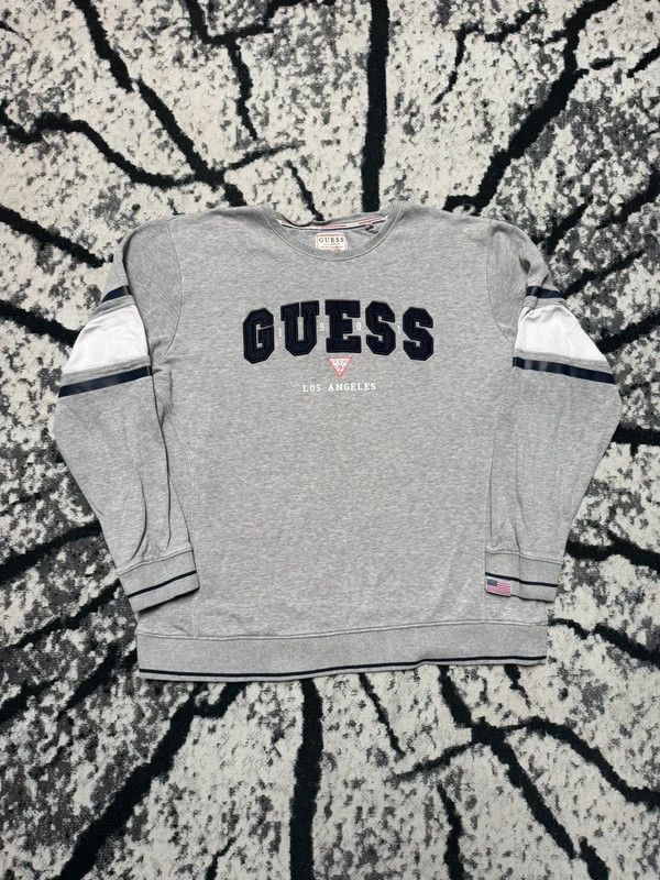 Guess Guess crewneck sweatshirt gray logo XL Size US XL / EU 56 / 4 - 1 Thumbnail