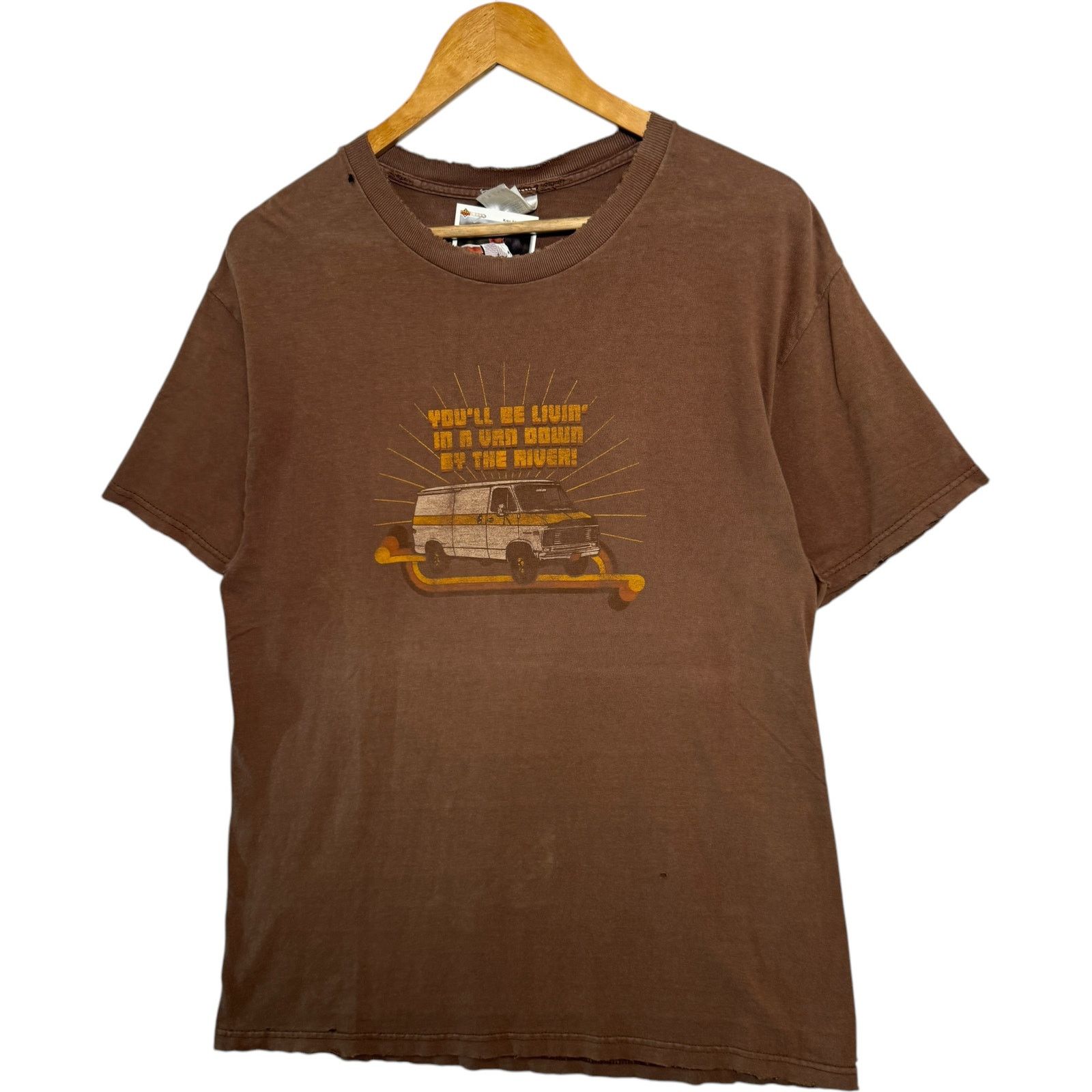 Fruit Of The Loom Vintage You'll Be Livin' In A Van Down By The... SNL Tee L Size US L / EU 52-54 / 3 - 3 Thumbnail