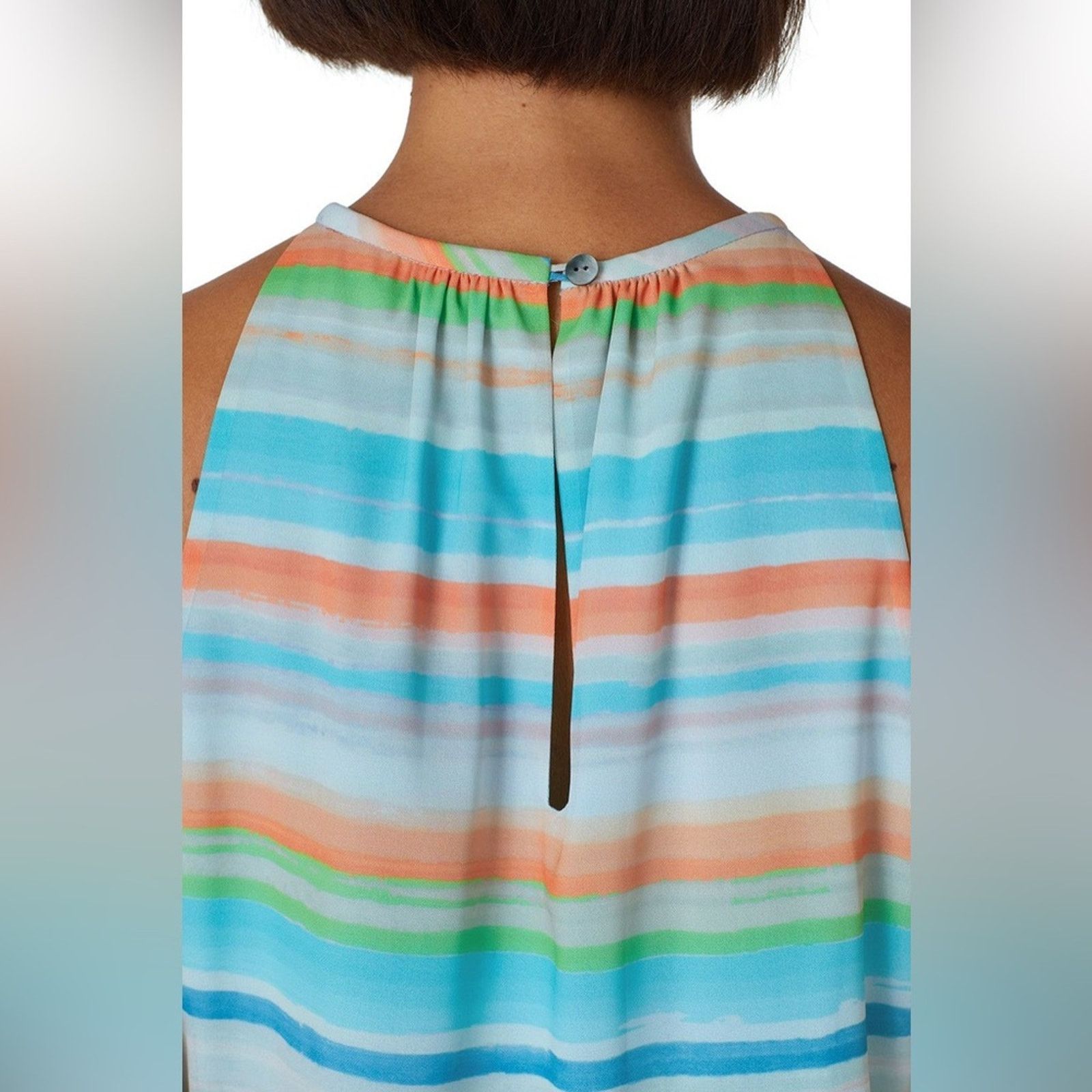 Ramy Brook Ramy Brook Size Large Pastel Stripe Printed Paris Mini Dress Size L / US 10 / IT 46 - 5 Thumbnail