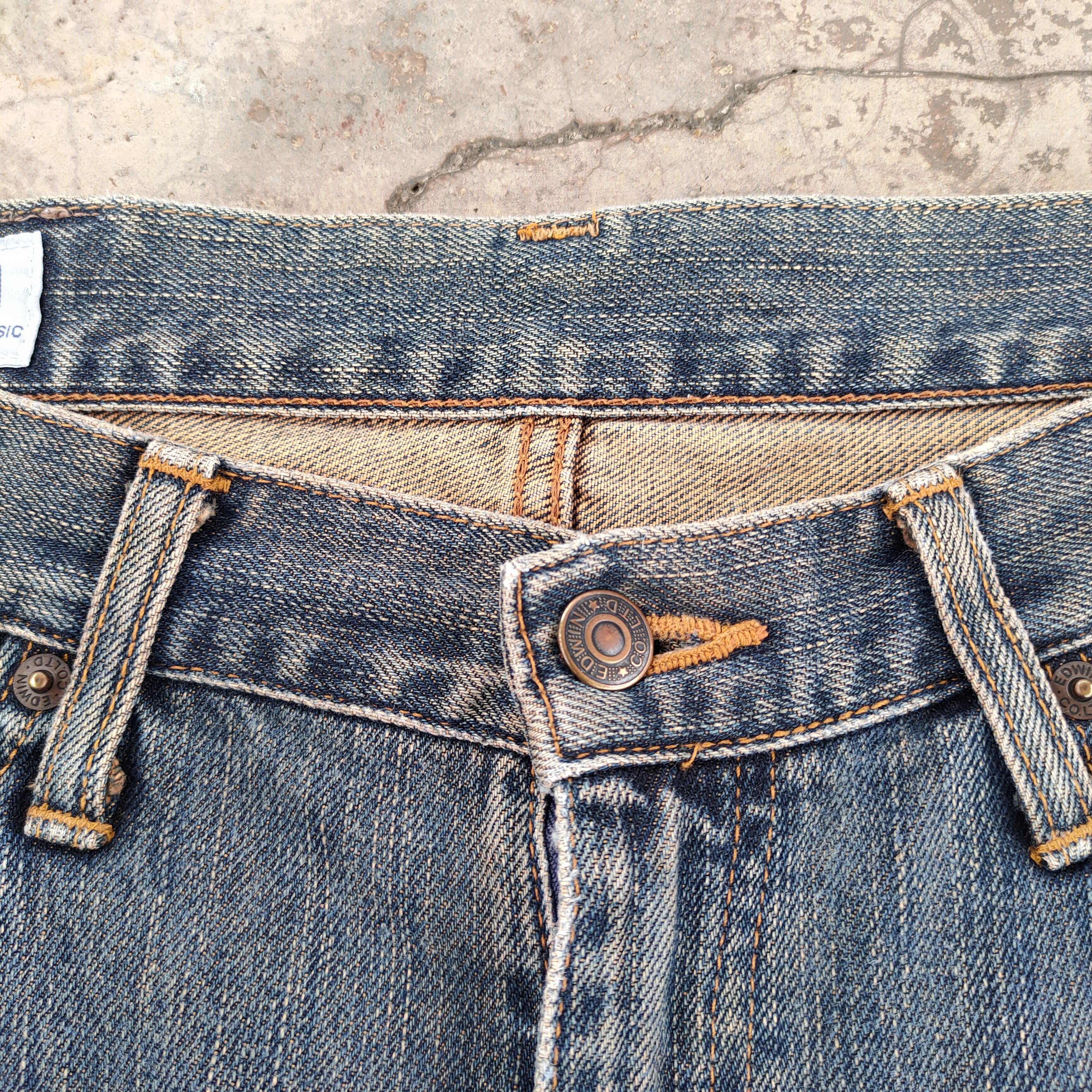 Edwin × Vintage W33 VINTAGE EDWIN RUSTY FADED DISTRESSED JEANS PANTS Size US 33 - 6 Thumbnail