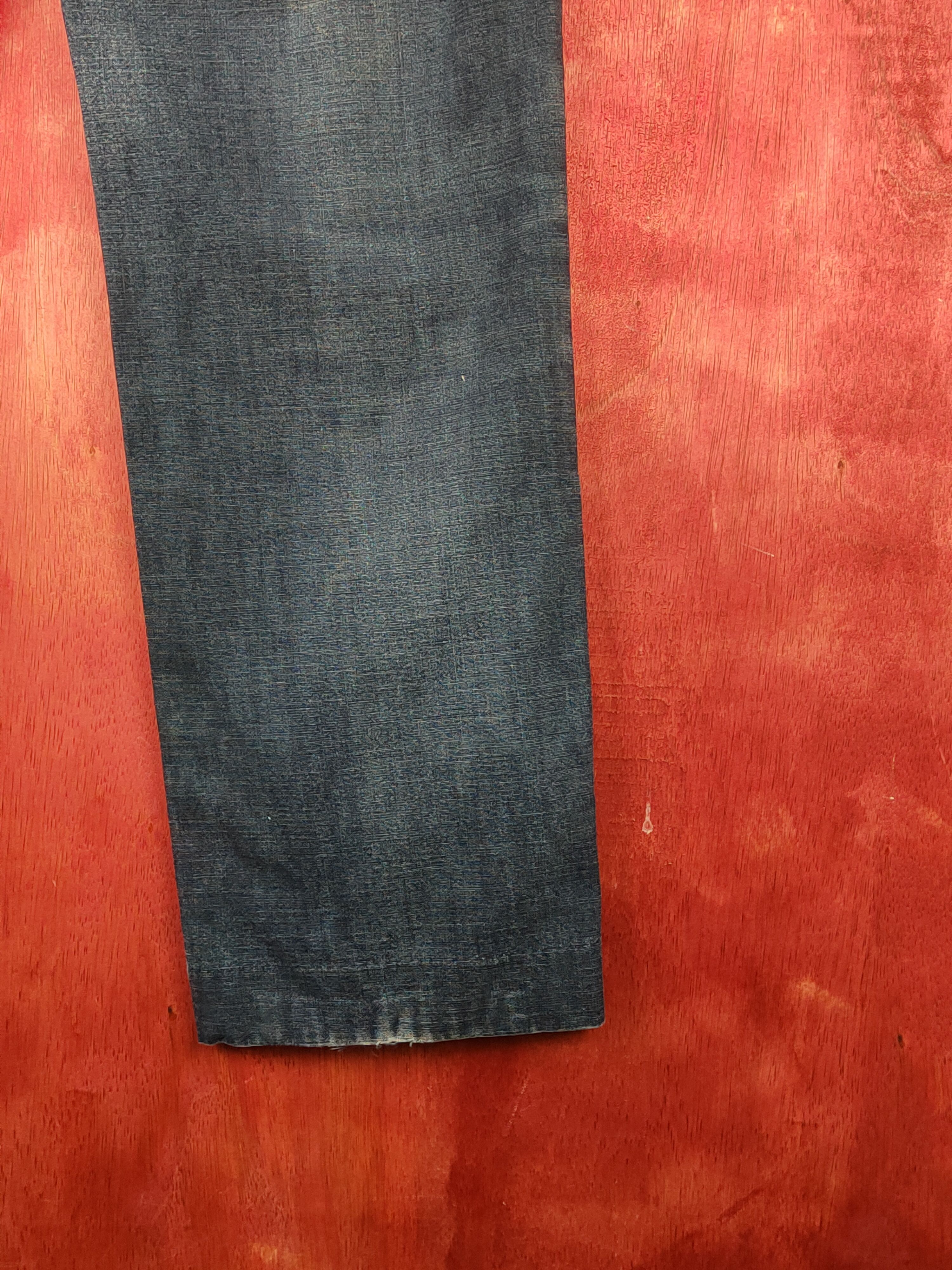 Japanese Brand Lands End Blue Distressed Ripped Soft Jeans #S2054 Size US 32 / EU 48 - 11 Thumbnail