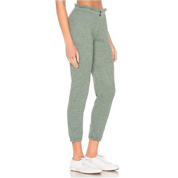 MONROW Monrow Cactus Green Thermal Elastic Waist Sweats Size 26" / US 2 / IT 38 - 3 Thumbnail