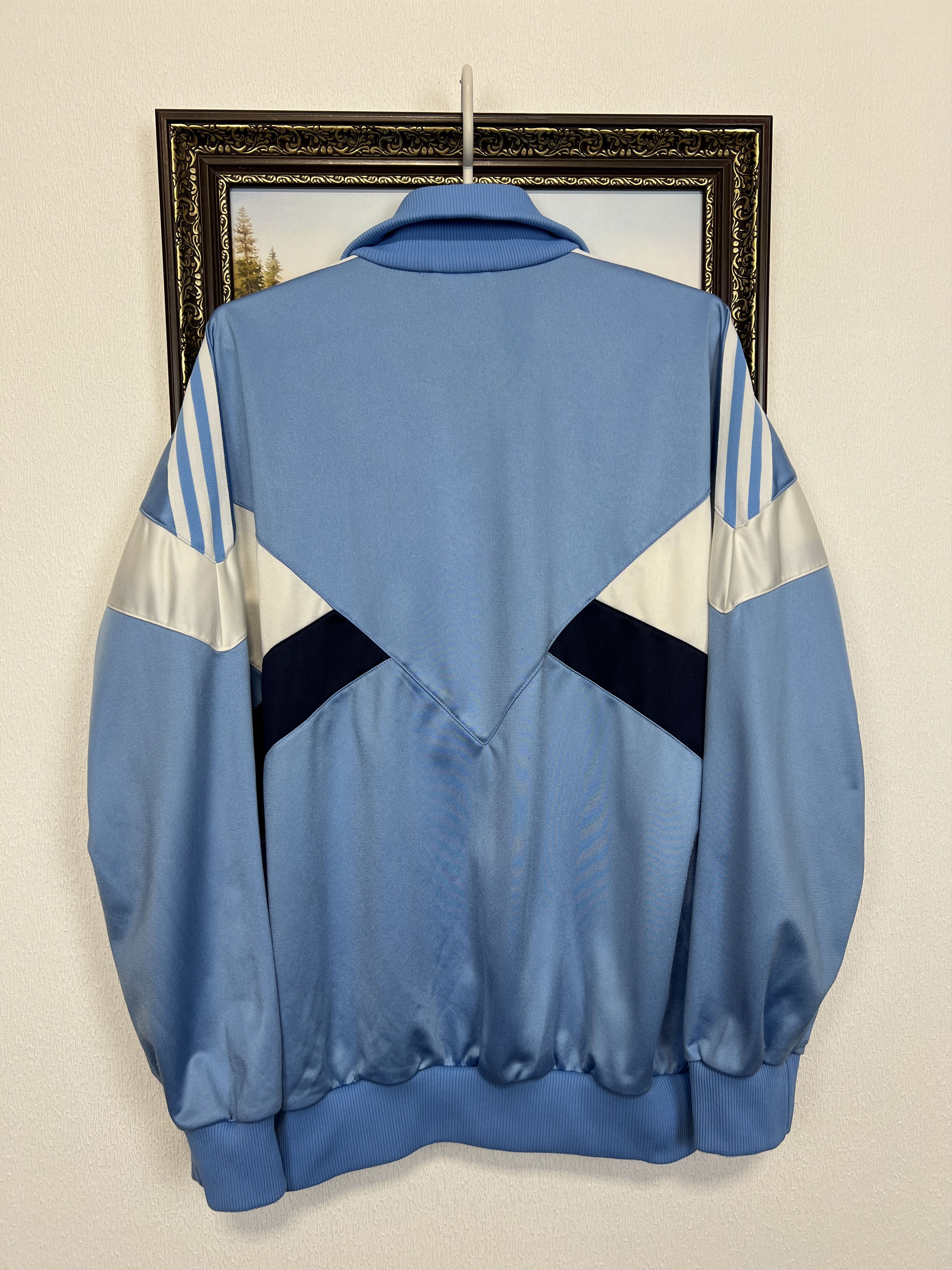Adidas Vintage 90's White Blue Jacket Rare Track Top Y2K Hype Size US L / EU 52-54 / 3 - 9 Thumbnail