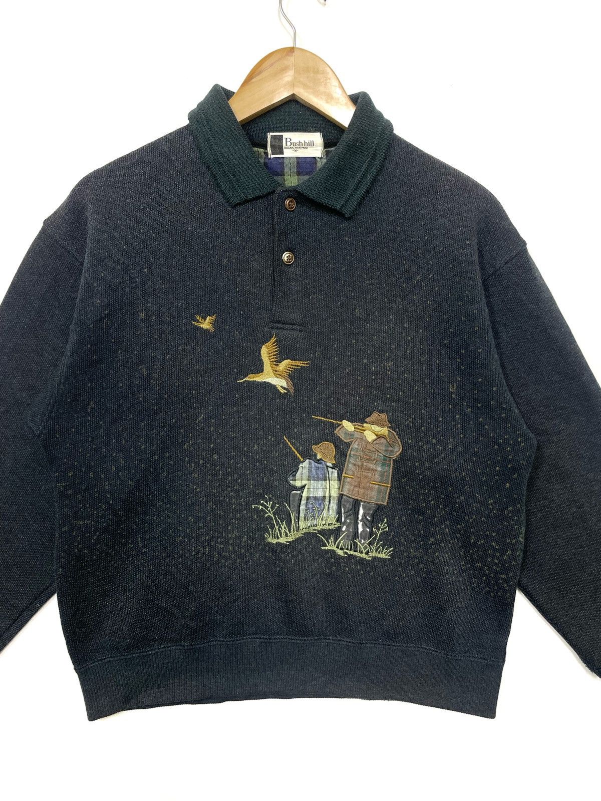 Japanese Brand × Vintage Vintage Sweater Overview Hunter Embroidered Size US M / EU 48-50 / 2 - 3 Thumbnail